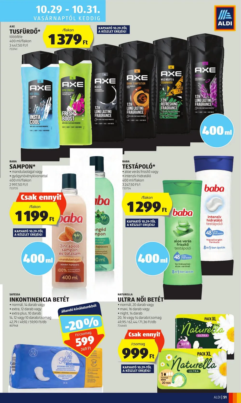 Aldi akciós újság 10.26–10.31 – 57. oldal