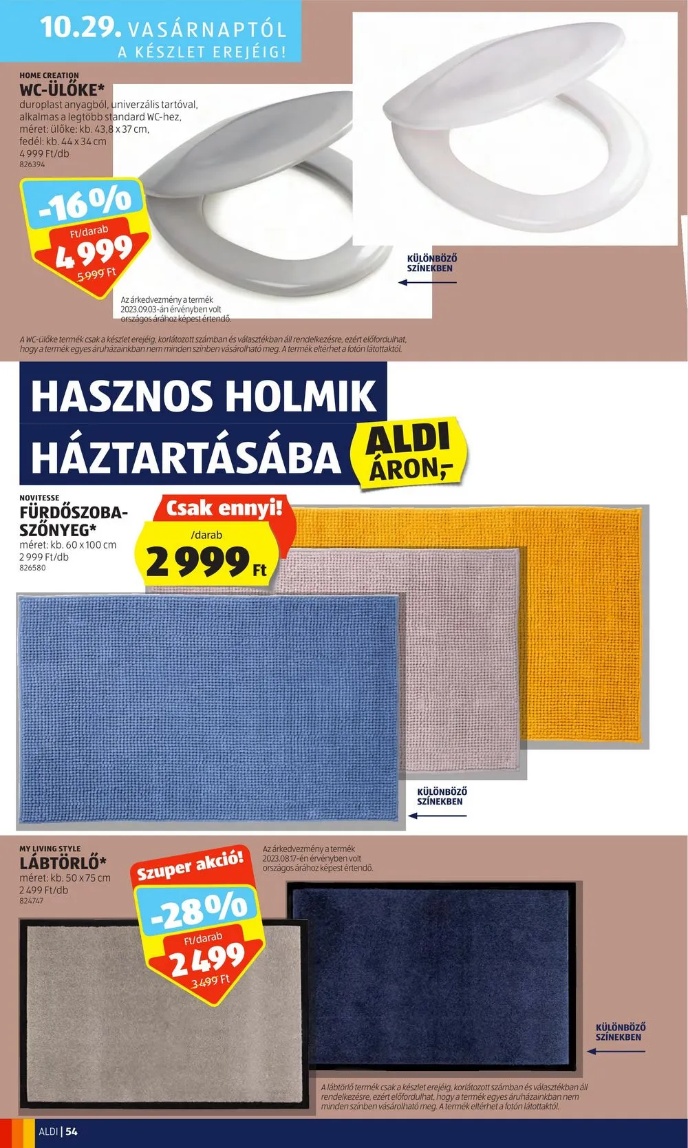 Aldi akciós újság 10.26–10.31 – 60. oldal