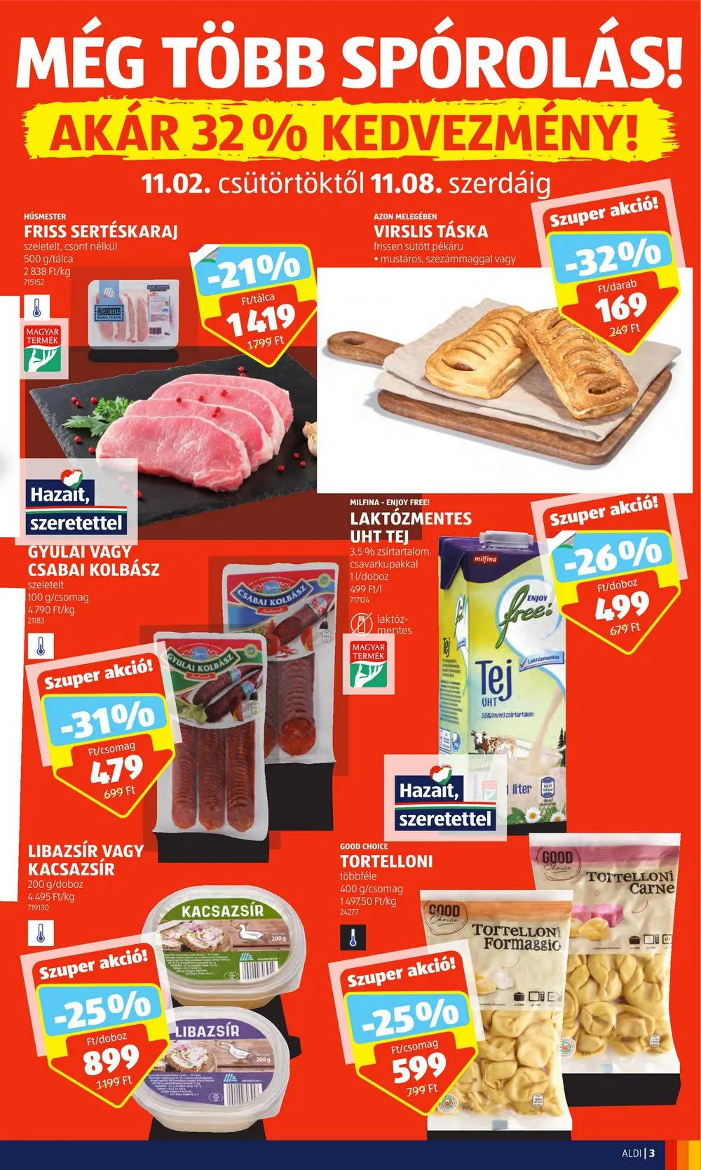 Aldi akciós újság 11.02–11.08 – 3. oldal