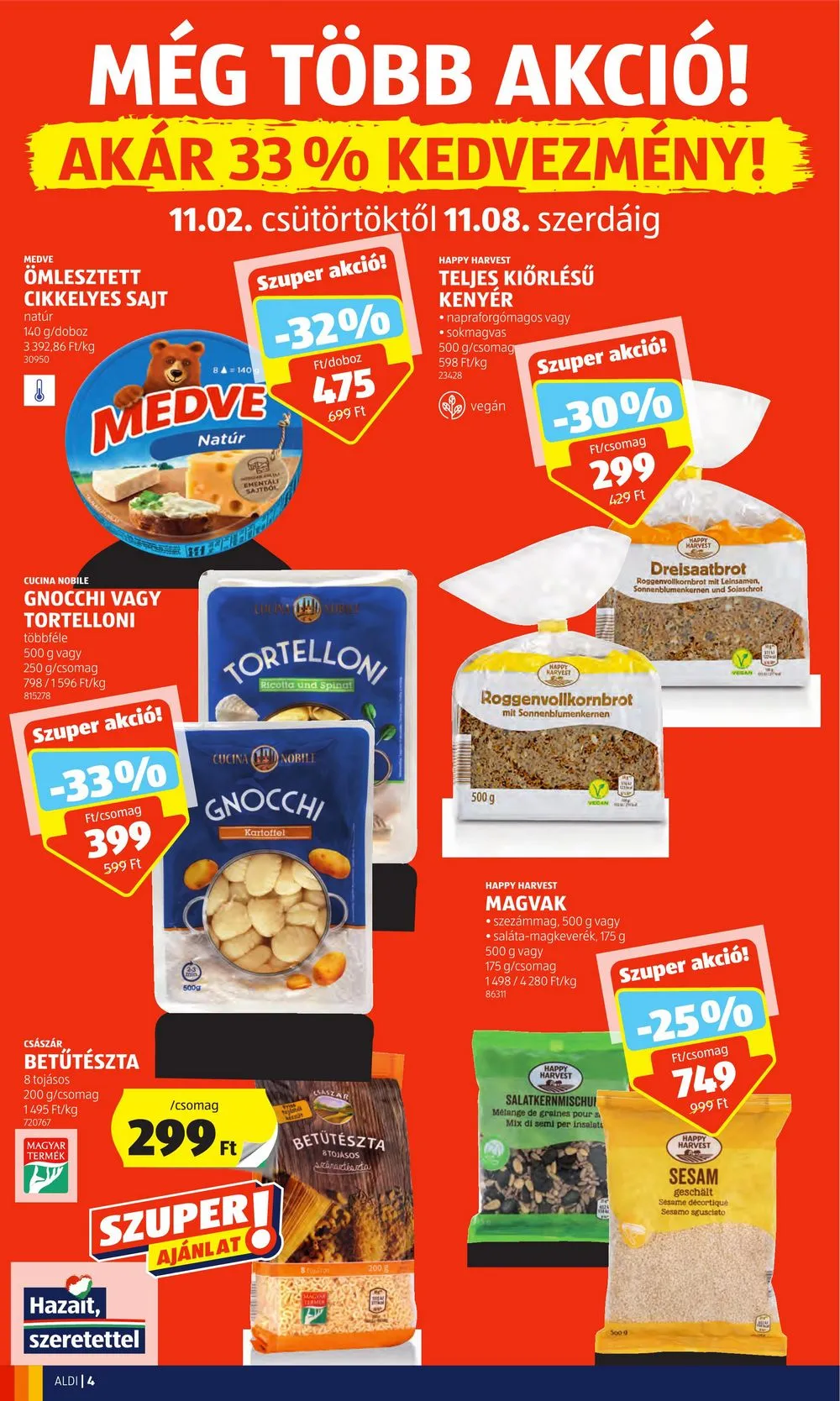Aldi akciós újság 11.02–11.08 – 4. oldal