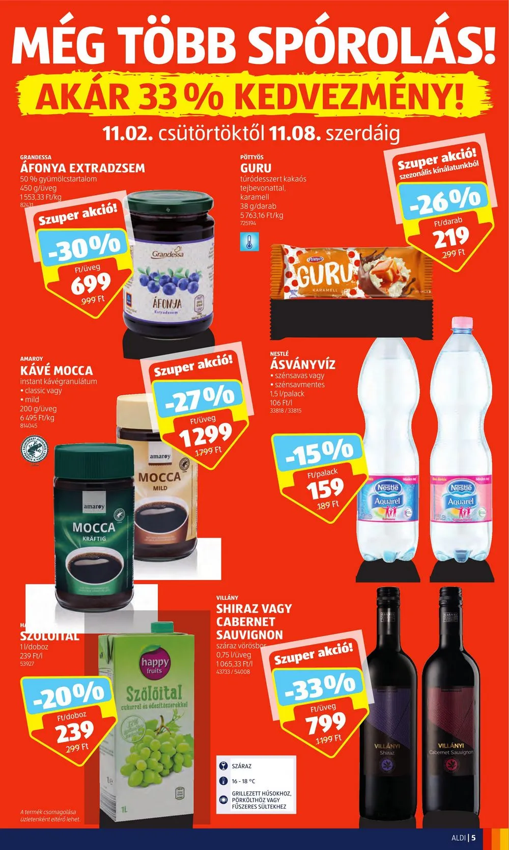 Aldi akciós újság 11.02–11.08 – 5. oldal