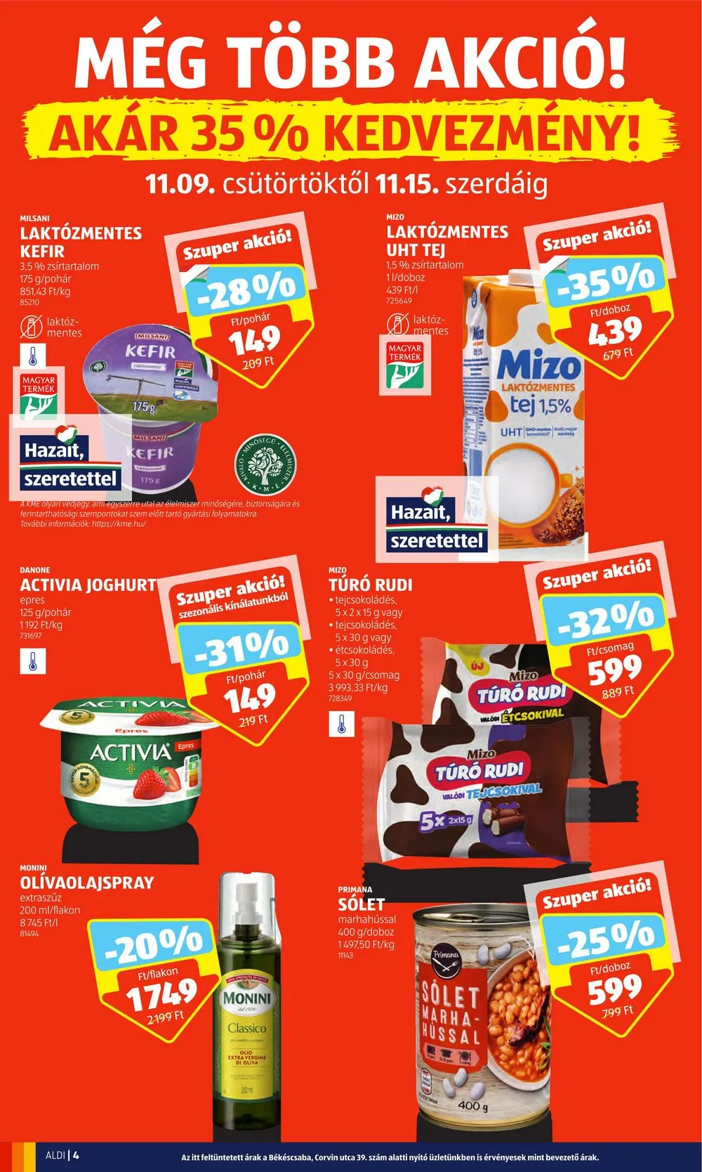 Aldi akciós újság 11.09–11.15 – 4. oldal