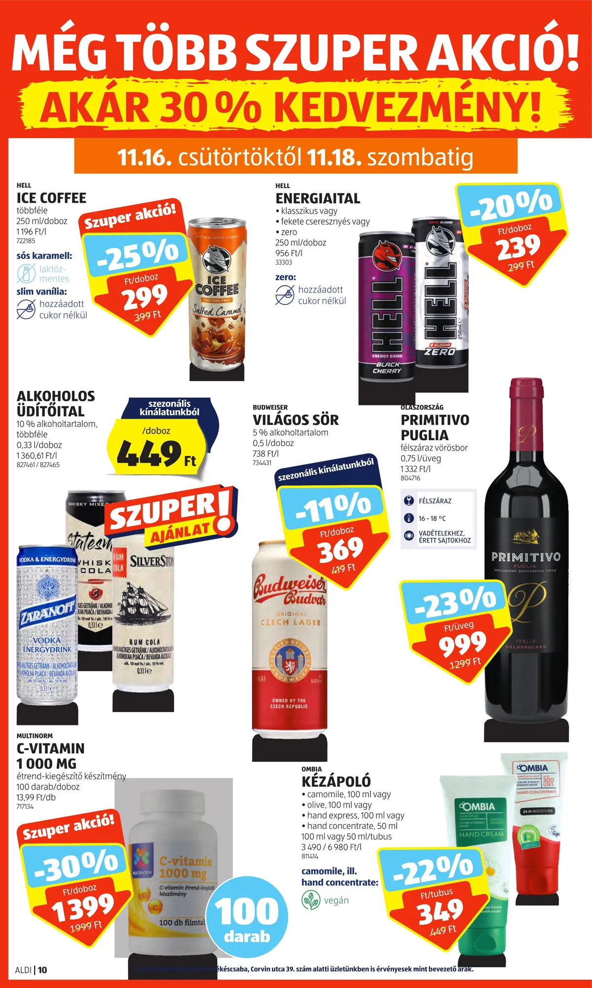 Aldi akciós újság 11.16–11.22 – 12. oldal