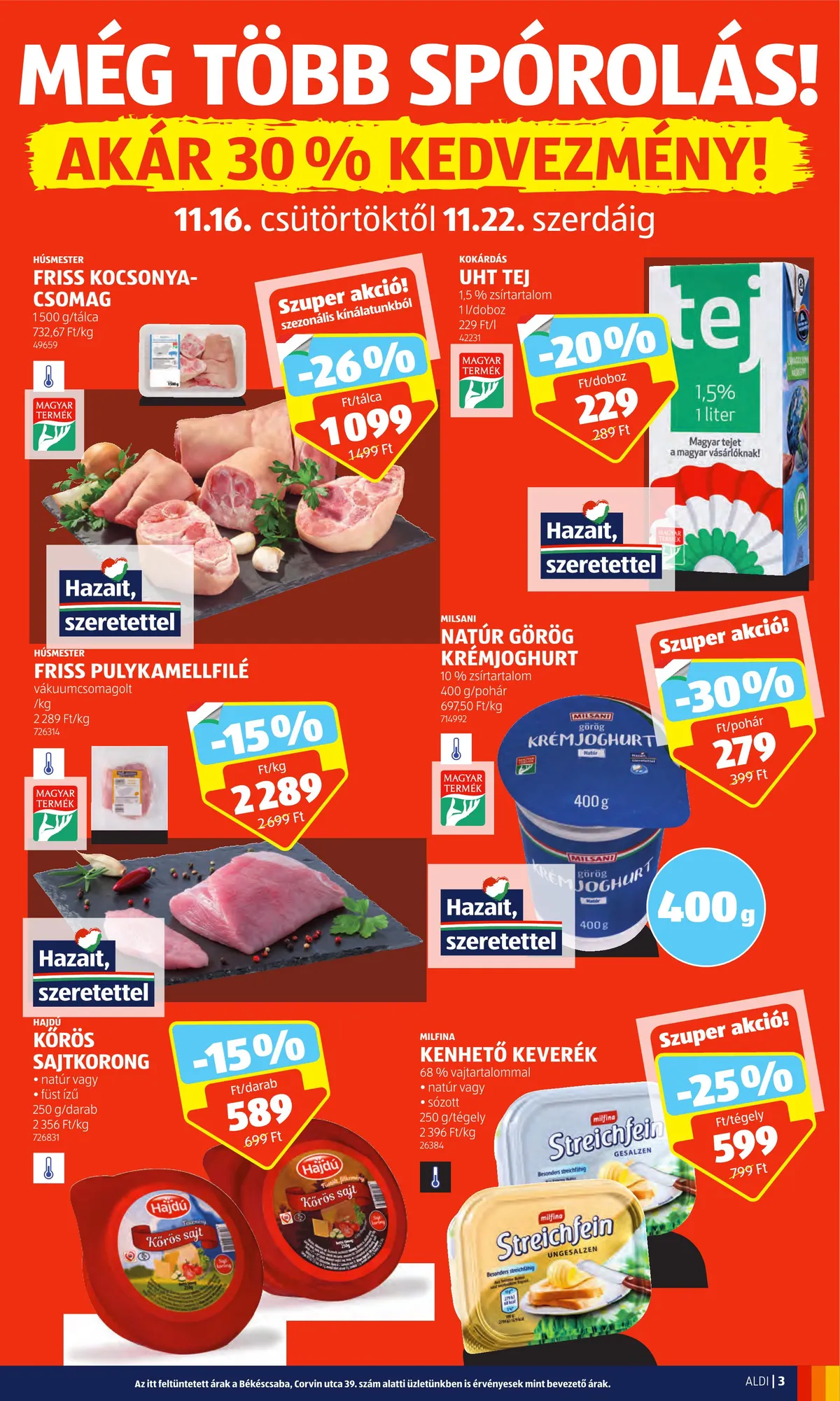 Aldi akciós újság 11.16–11.22 – 3. oldal