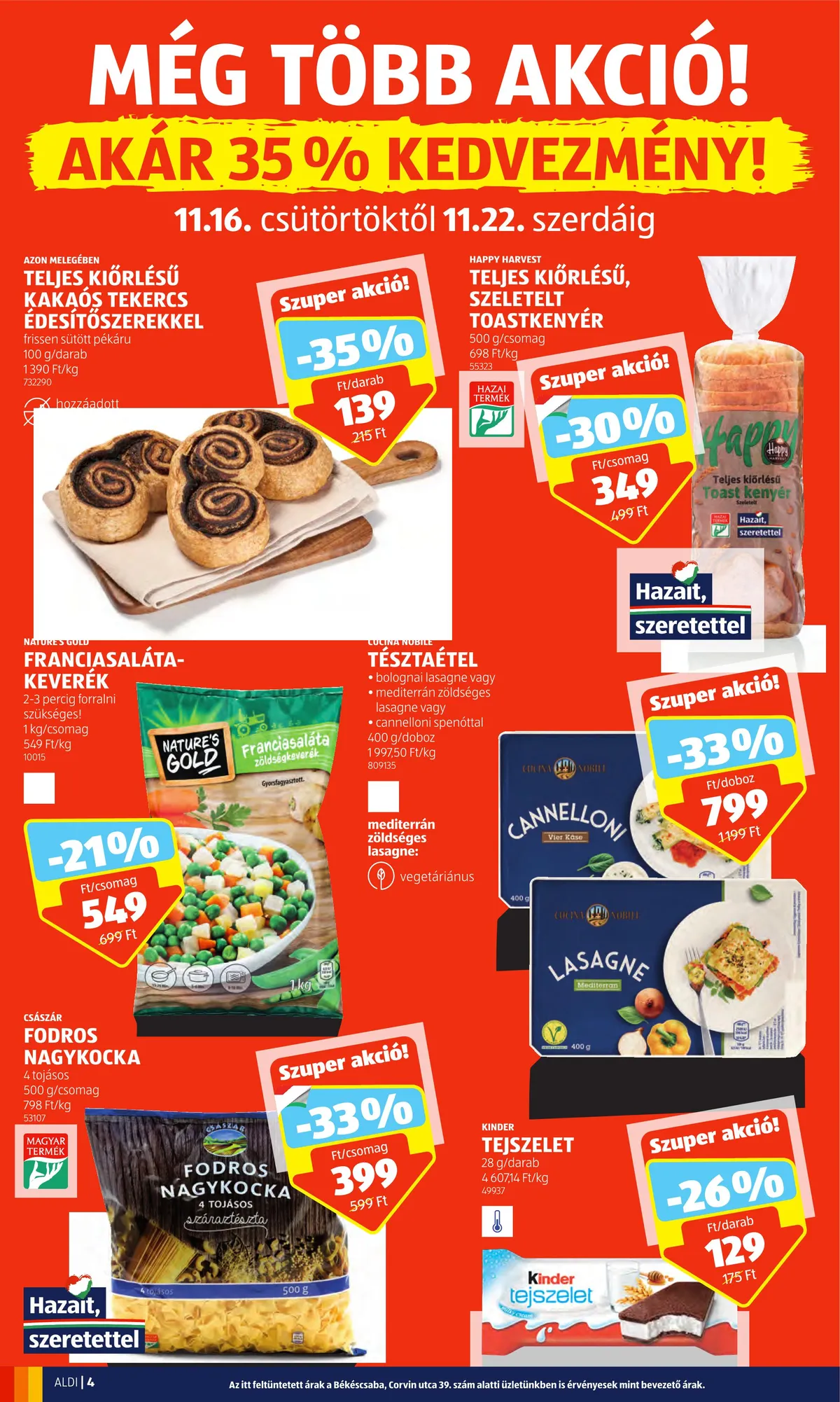 Aldi akciós újság 11.16–11.22 – 4. oldal