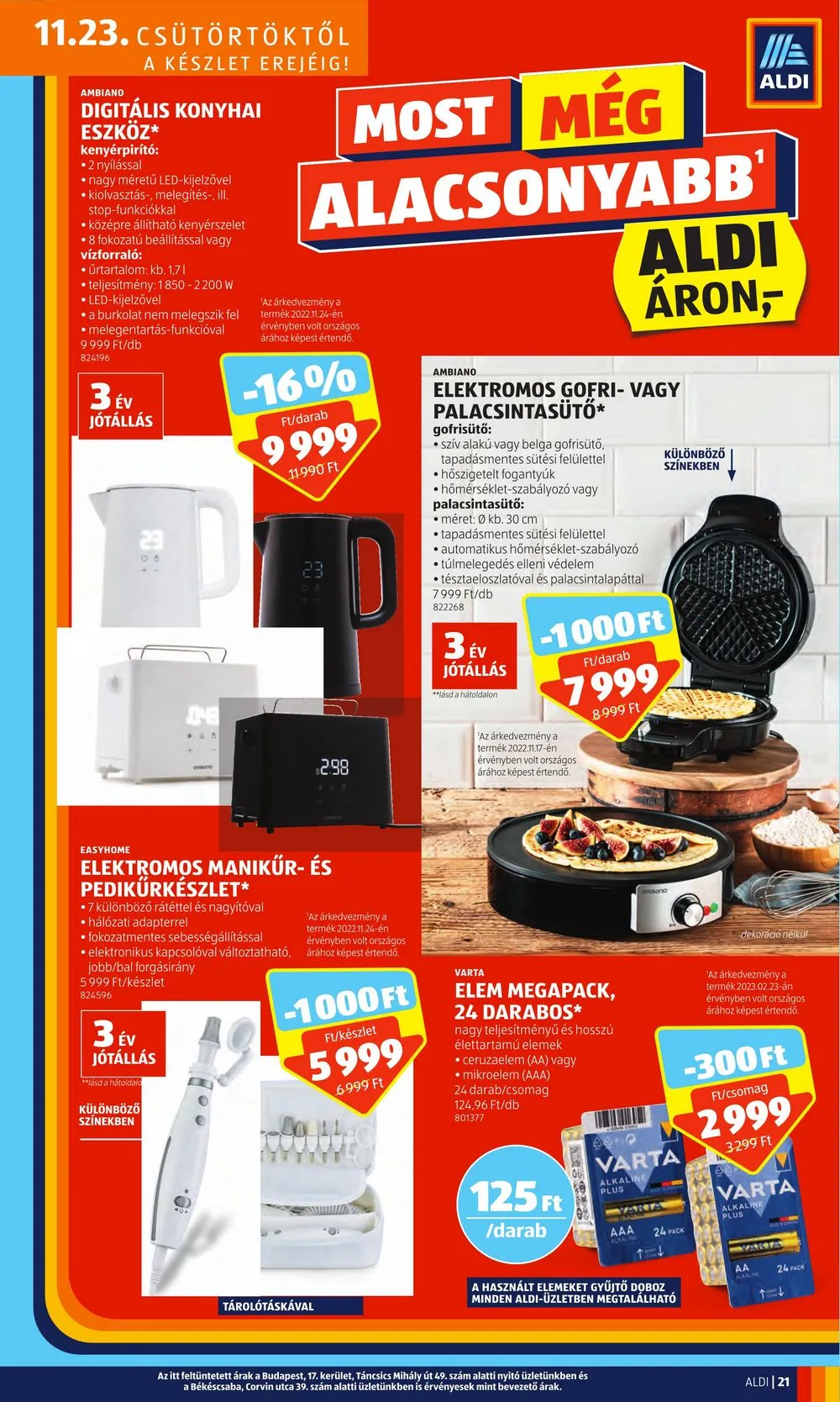 Aldi akciós újság 11.23–11.29 – 23. oldal