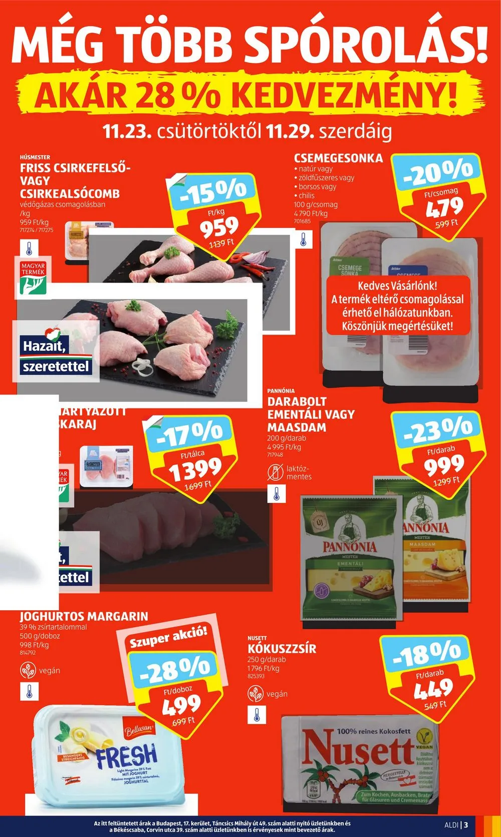 Aldi akciós újság 11.23–11.29 – 3. oldal