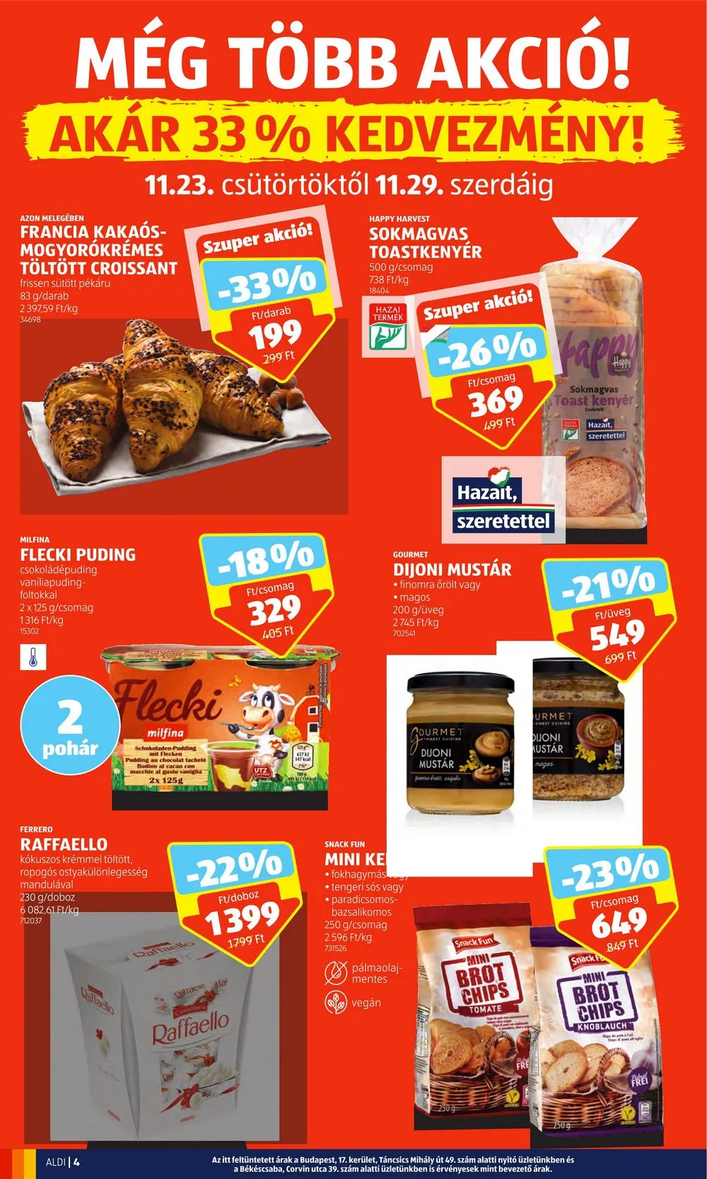 Aldi akciós újság 11.23–11.29 – 4. oldal
