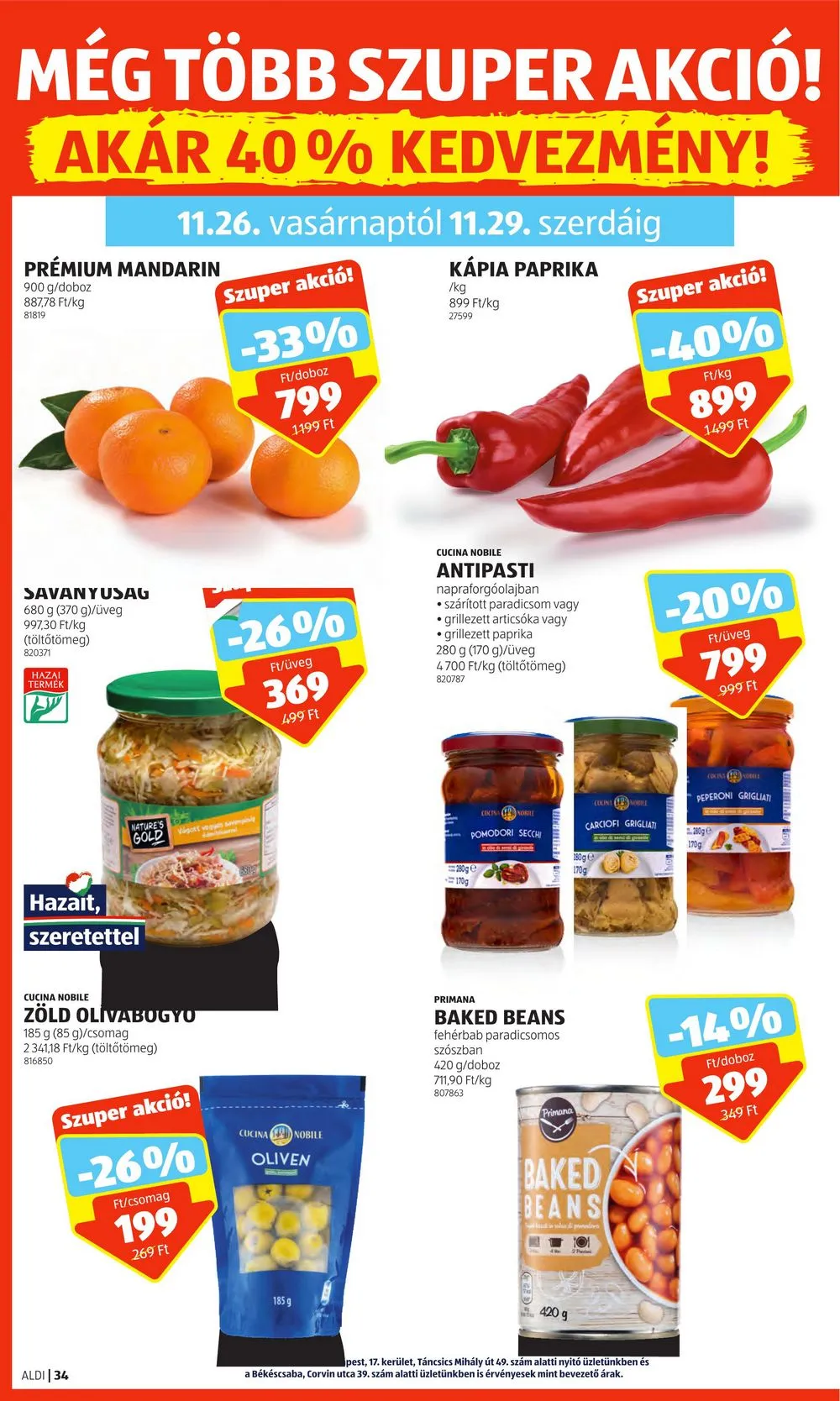 Aldi akciós újság 11.23–11.29 – 40. oldal