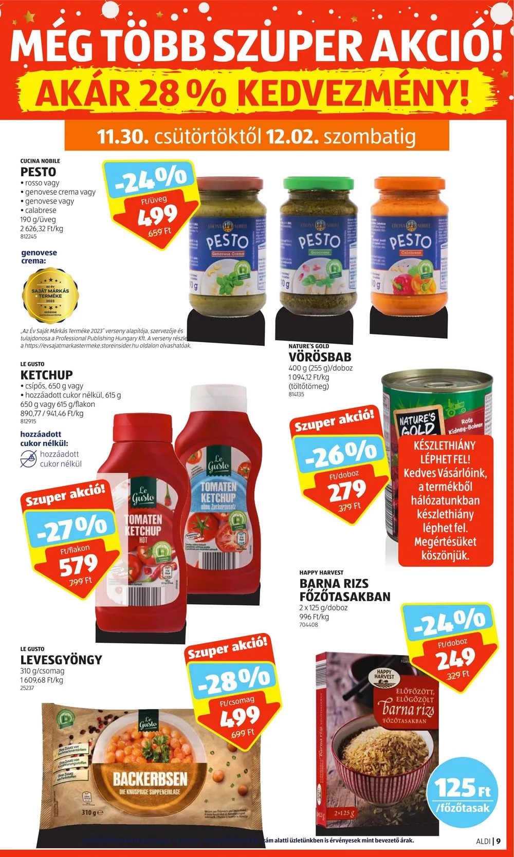 Aldi akciós újság 11.30–12.06 – 9. oldal