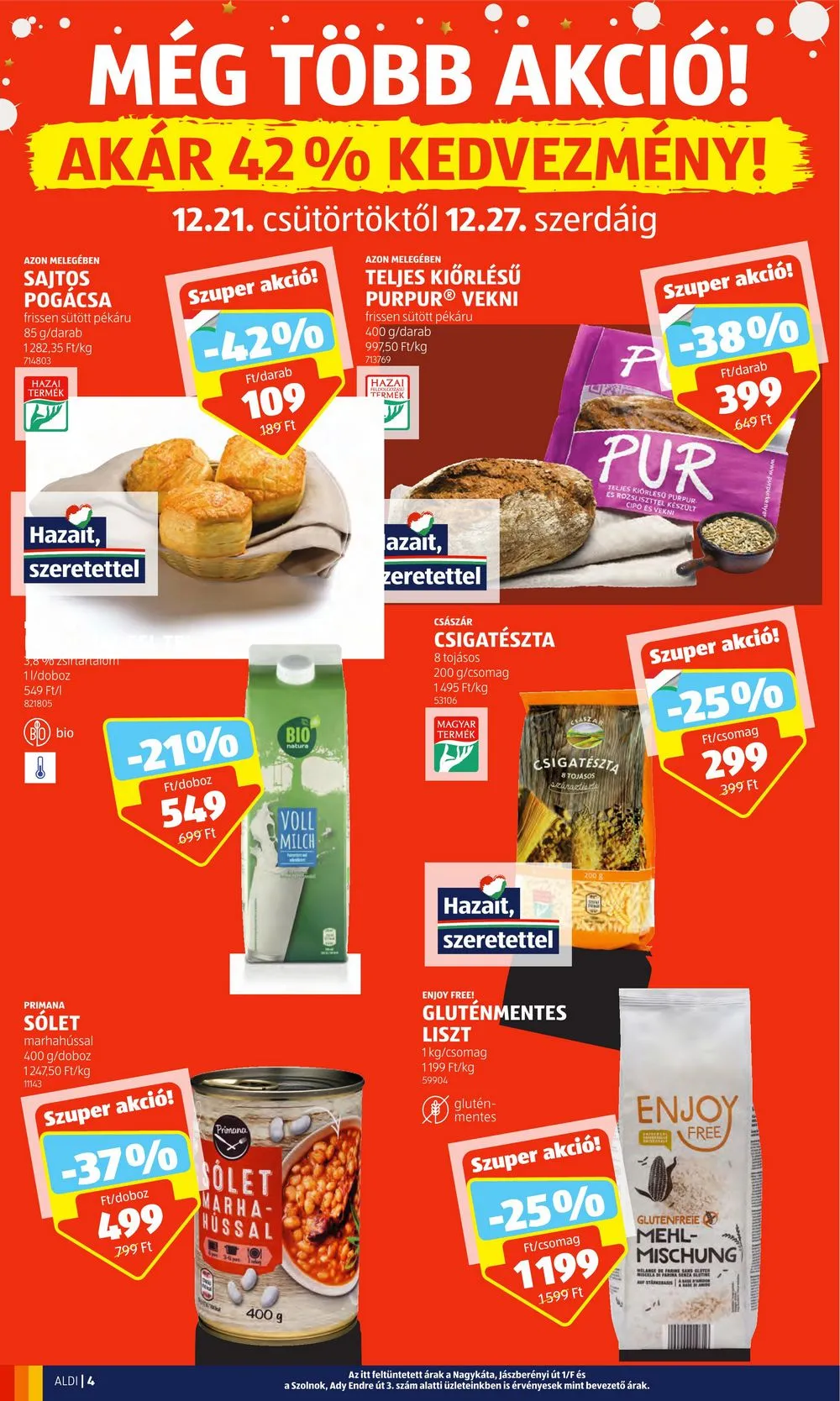 Aldi akciós újság 12.21–12.27 – 4. oldal
