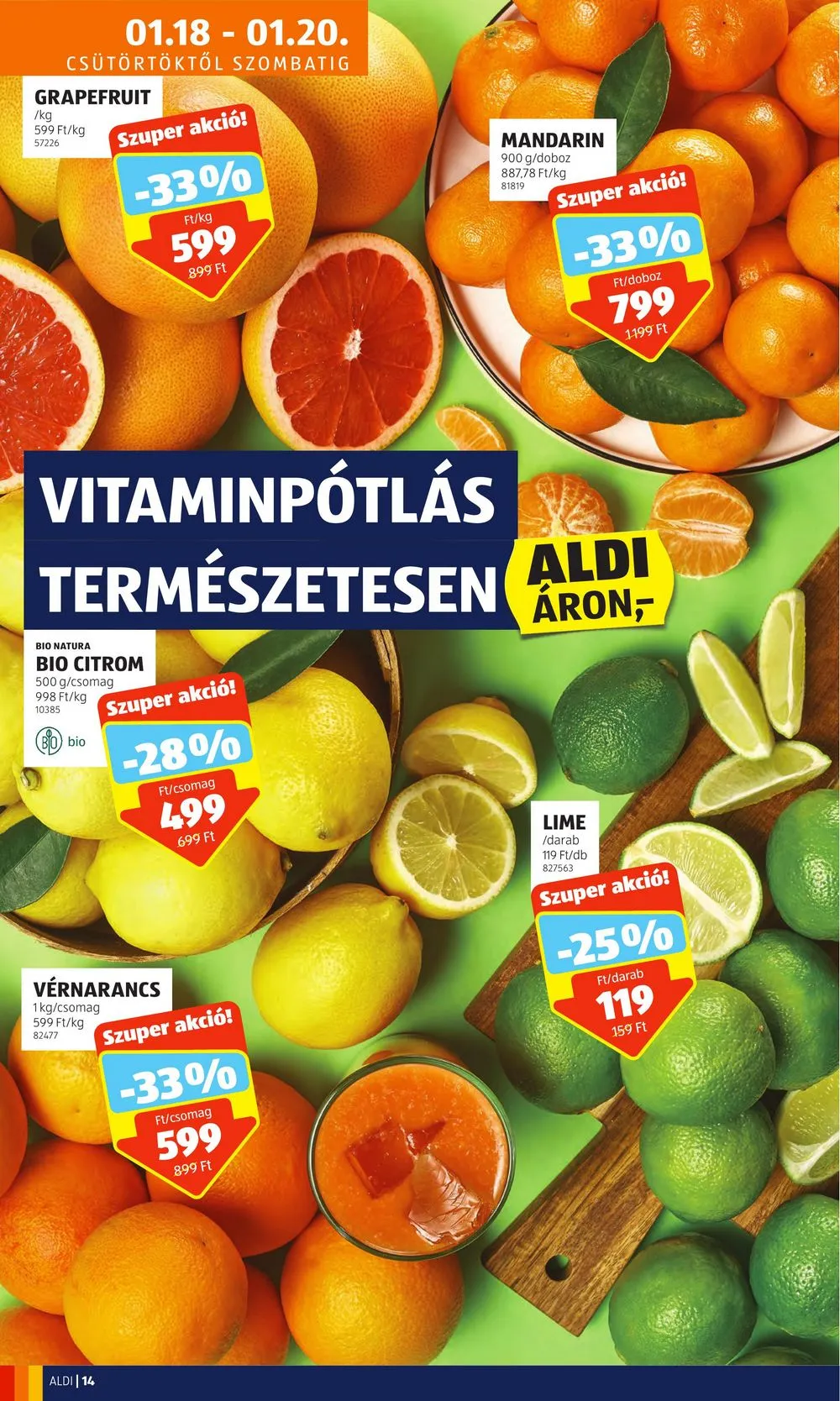 Aldi akciós újság 01.18–01.24 – 16. oldal