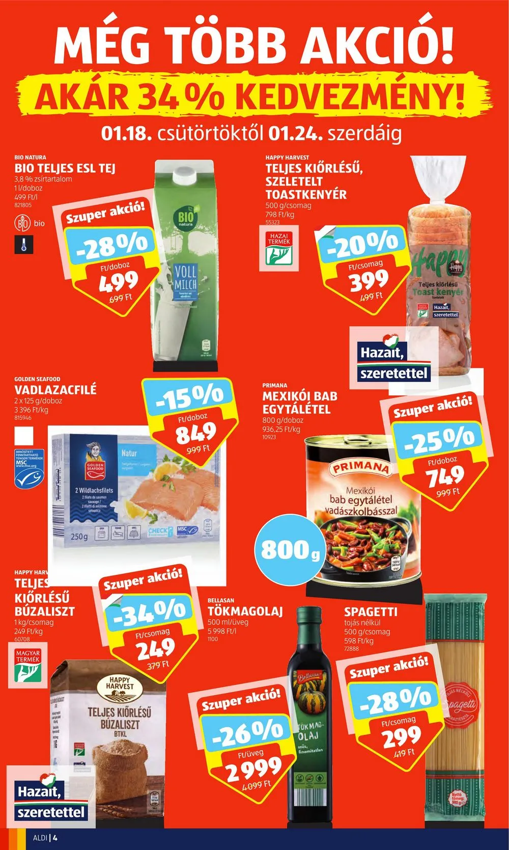 Aldi akciós újság 01.18–01.24 – 4. oldal