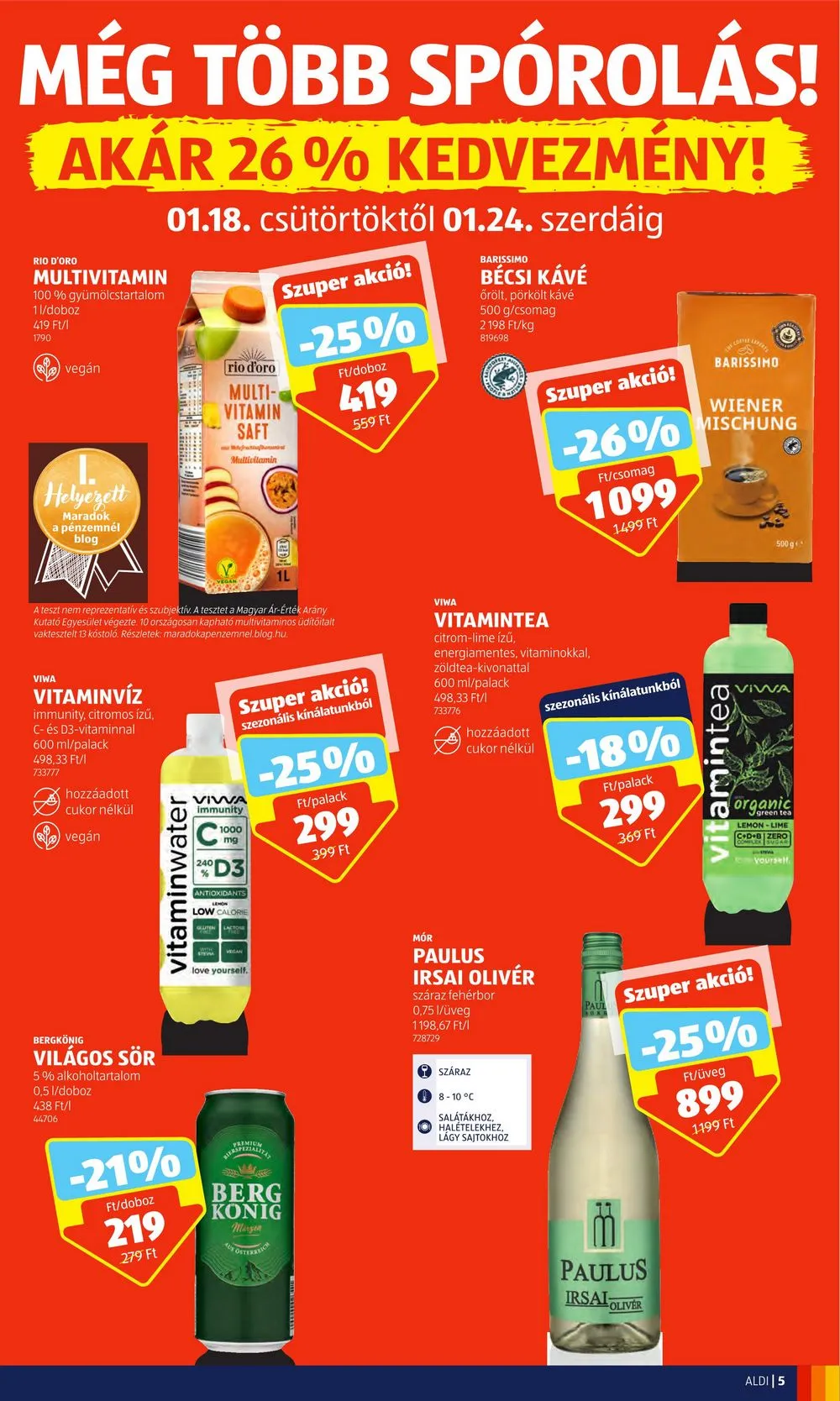 Aldi akciós újság 01.18–01.24 – 5. oldal