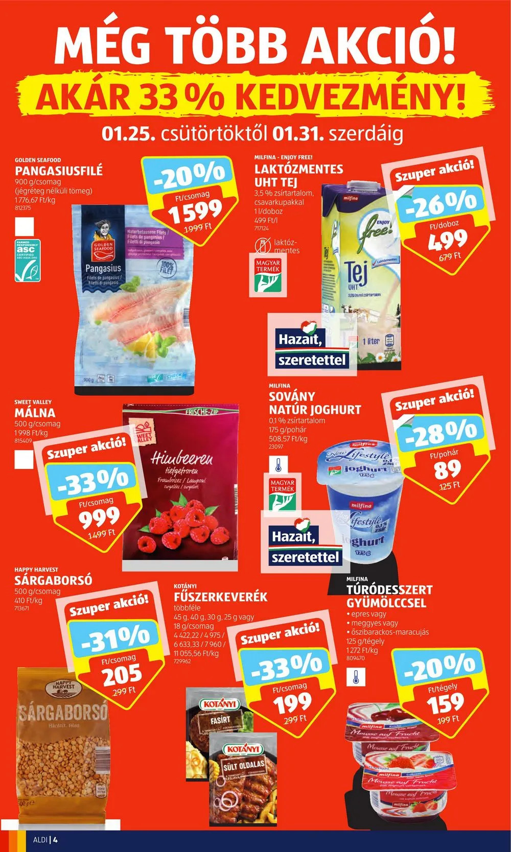 Aldi akciós újság 01.25–01.31 – 4. oldal