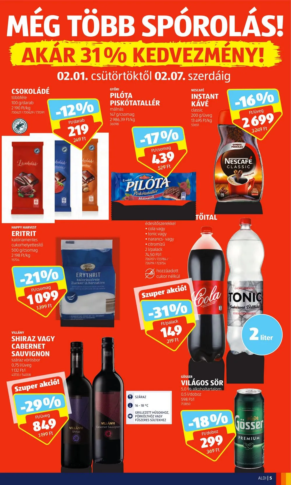 Aldi akciós újság 02.01–02.07 – 5. oldal