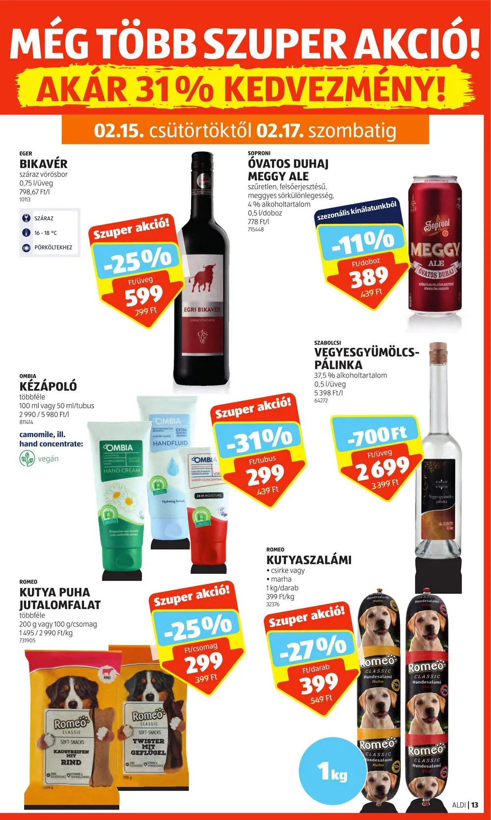 Aldi akciós újság 02.15–02.21 – 15. oldal