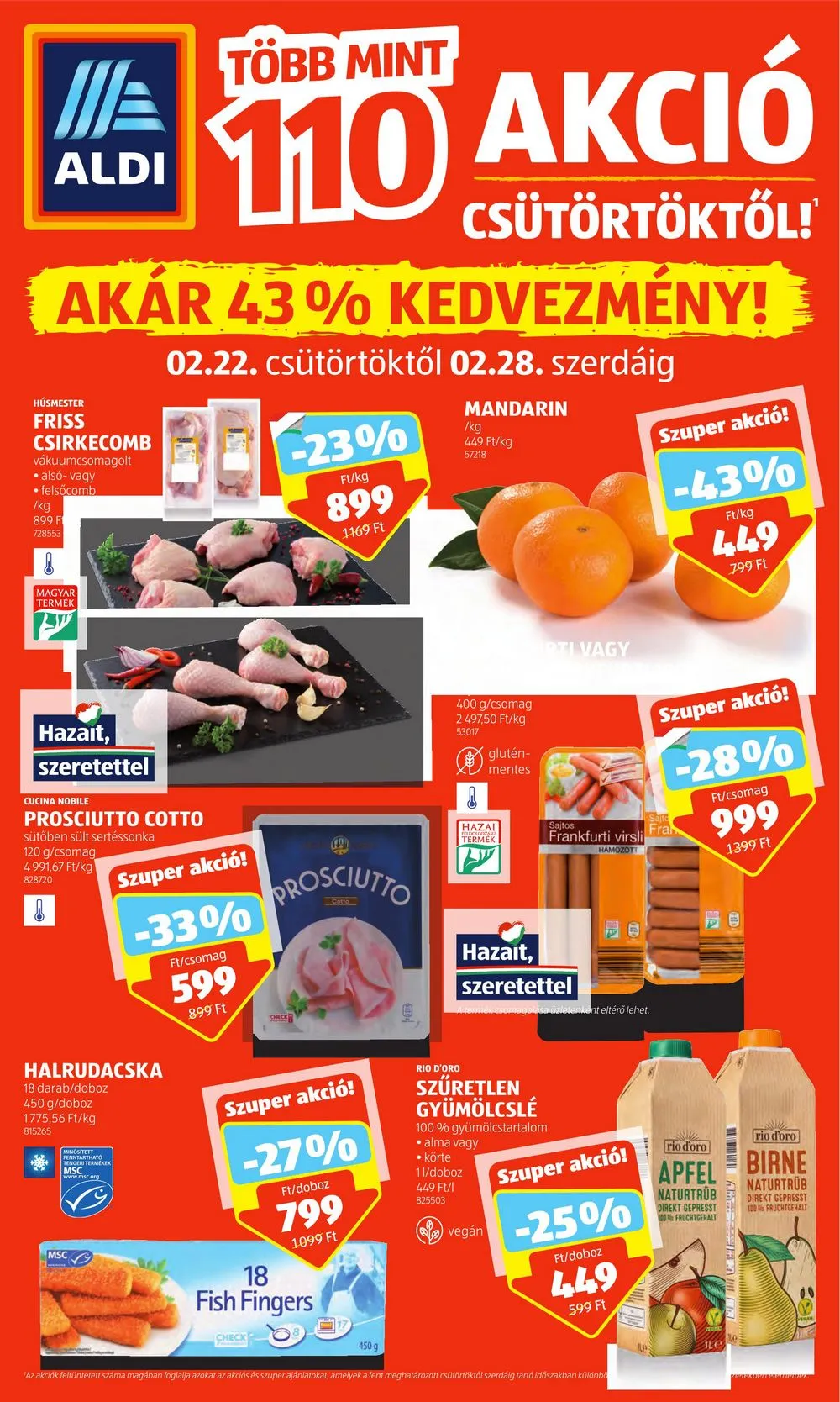 Aldi akciós újság Lapzhato 02.22–02.28
