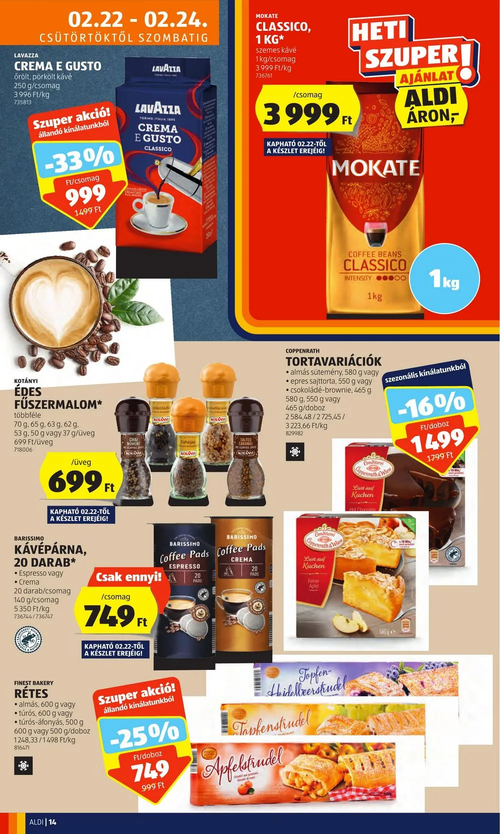 Aldi akciós újság Lapzhato 02.22–02.28 – 16. oldal