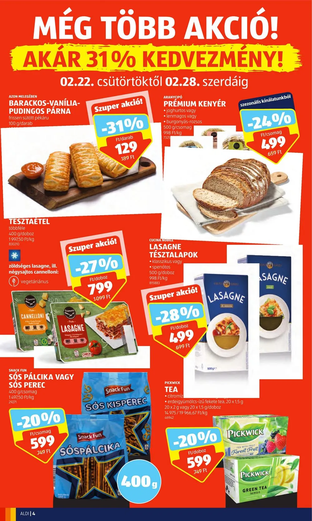 Aldi akciós újság Lapzhato 02.22–02.28 – 4. oldal