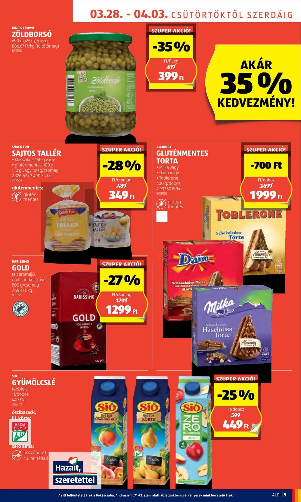Aldi akciós újság 03.28–04.03 – 5. oldal