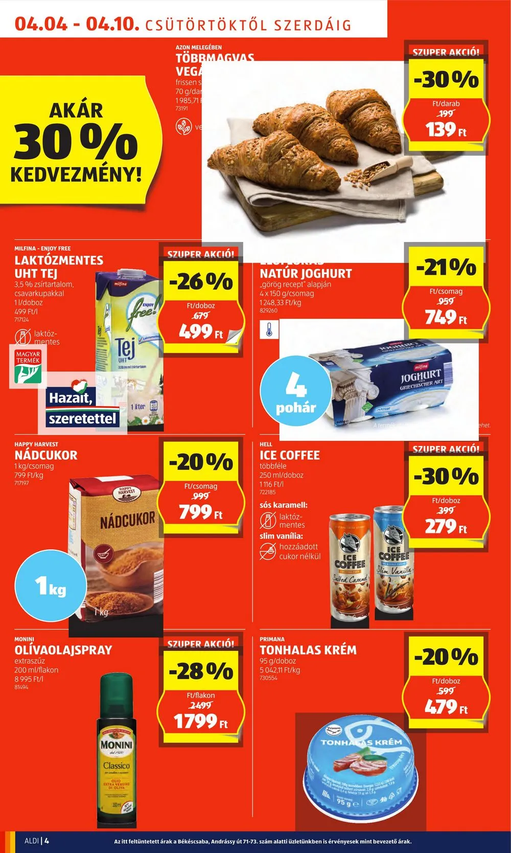 Aldi akciós újság 04.04–04.10 – 4. oldal