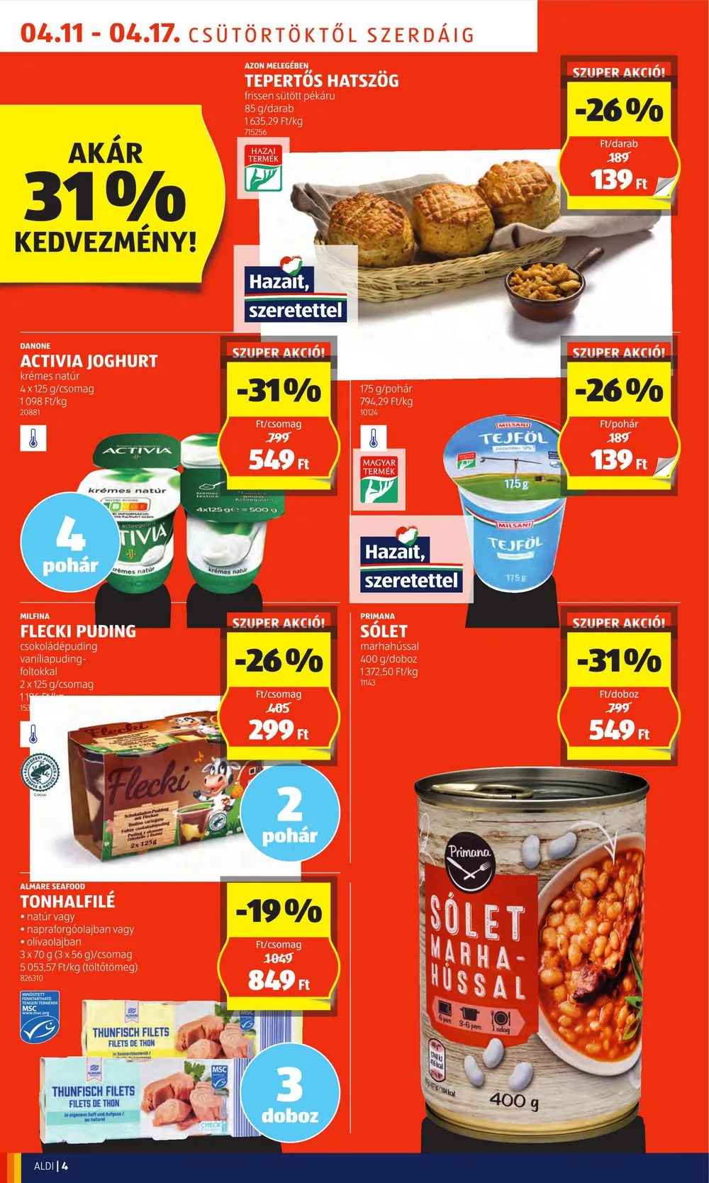Aldi akciós újság 04.11–04.17 – 4. oldal
