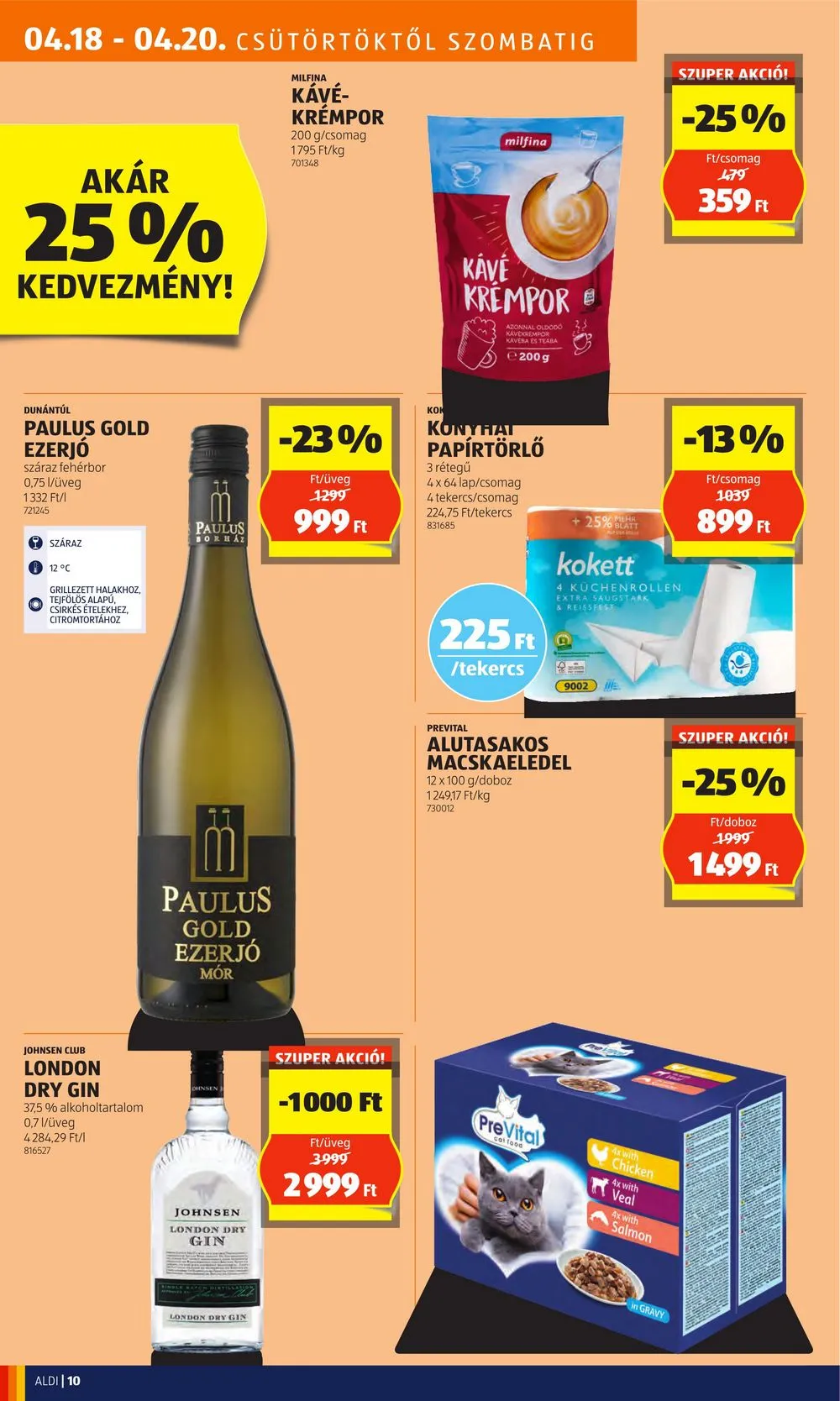 Aldi akciós újság 04.18–04.24 – 12. oldal