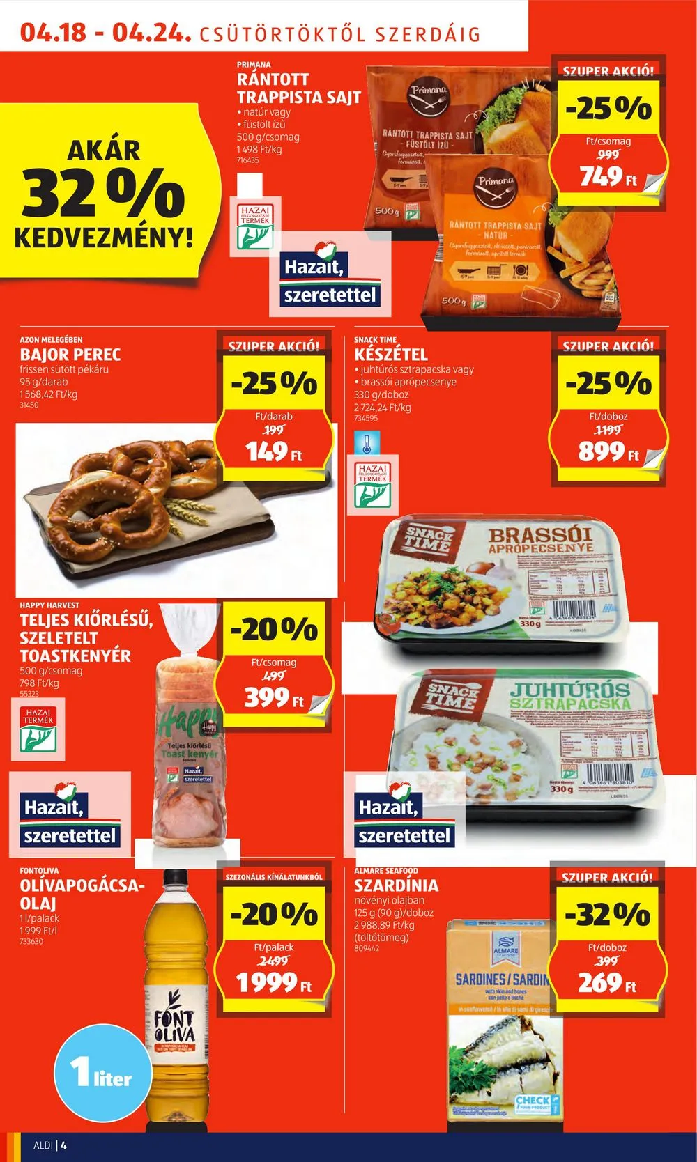 Aldi akciós újság 04.18–04.24 – 4. oldal