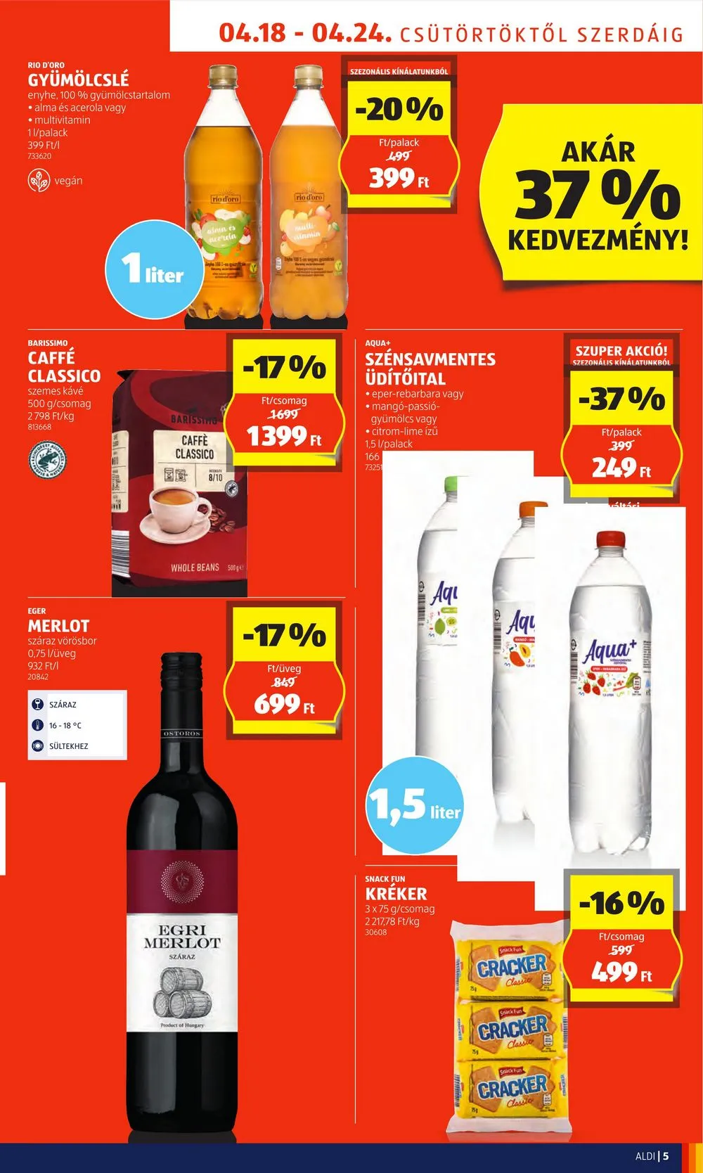 Aldi akciós újság 04.18–04.24 – 5. oldal