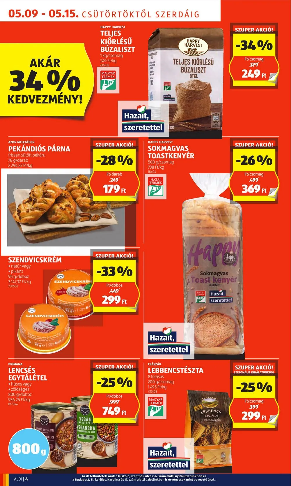Aldi akciós újság 05.09–05.15 – 4. oldal