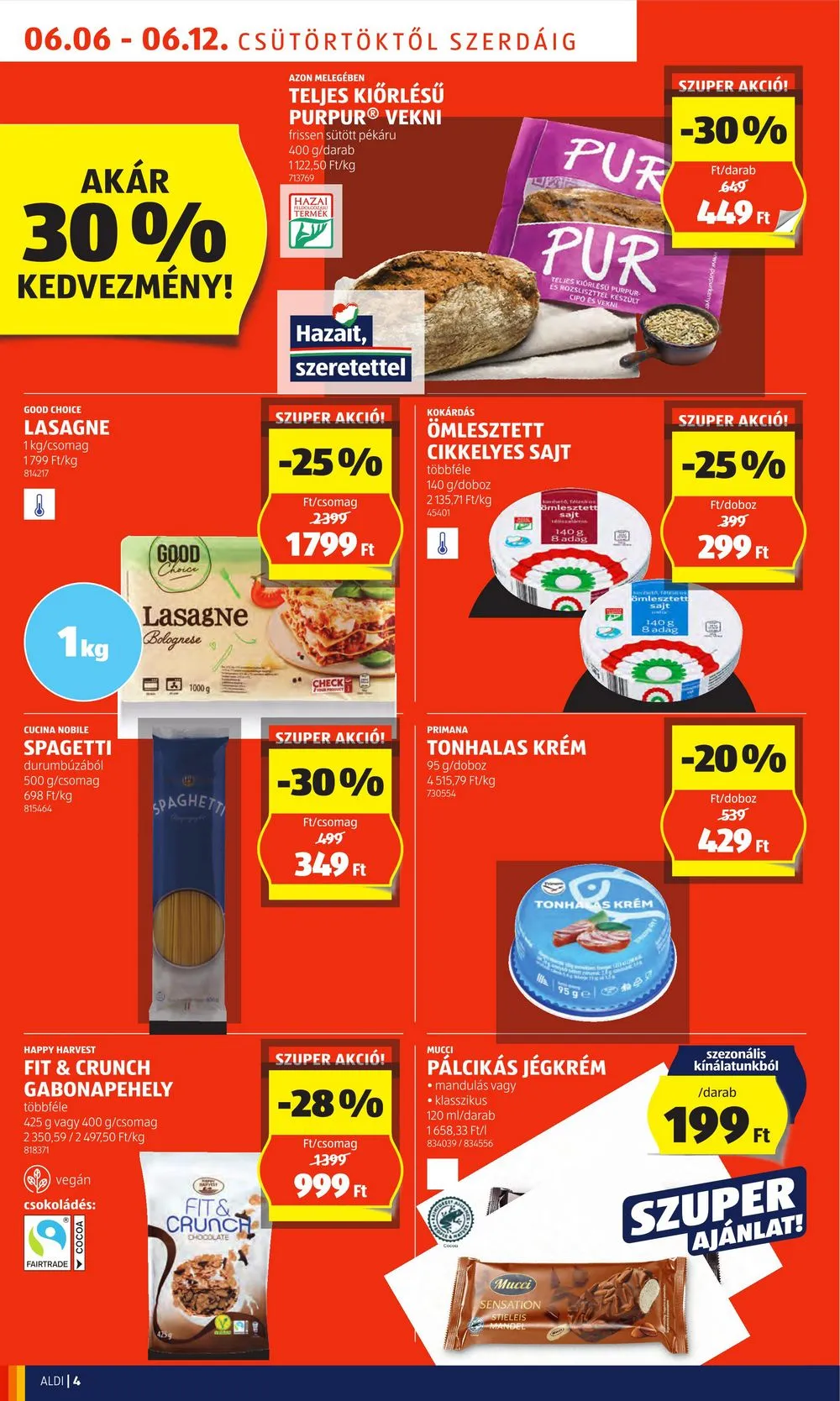 Aldi akciós újság 06.06–06.12 – 4. oldal