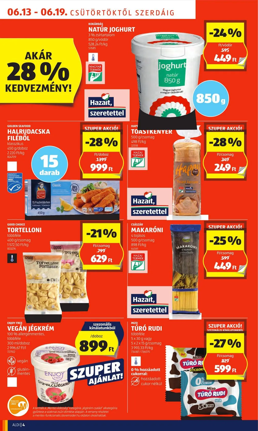 Aldi akciós újság 06.13–06.19 – 4. oldal