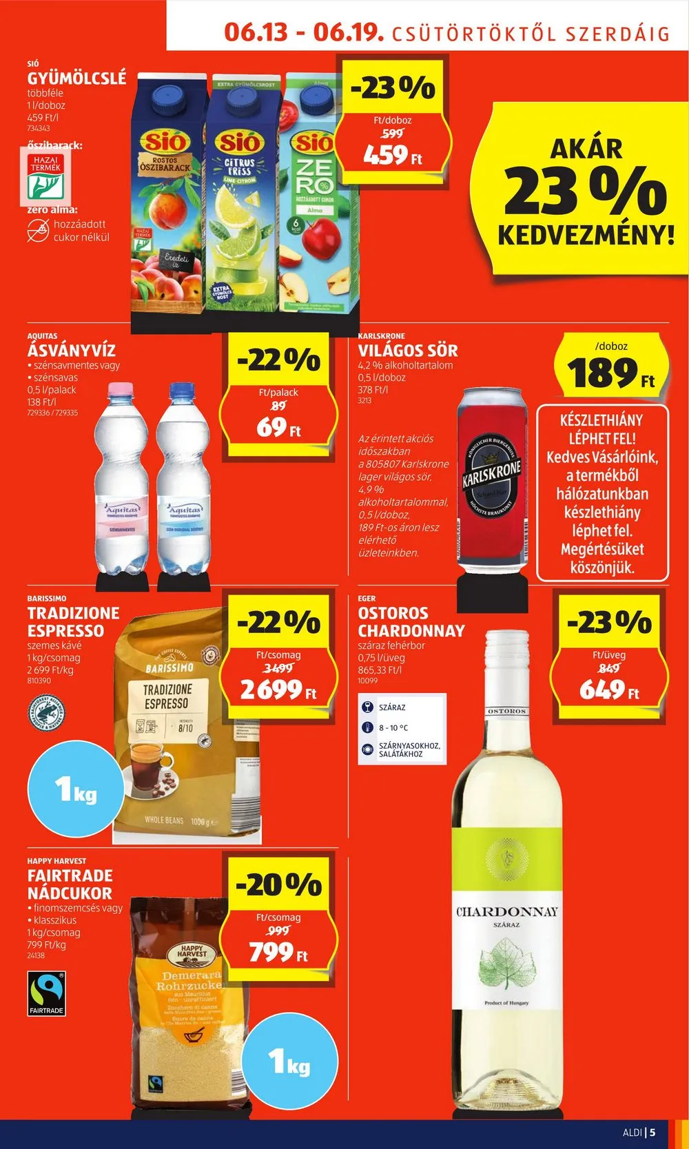 Aldi akciós újság 06.13–06.19 – 5. oldal
