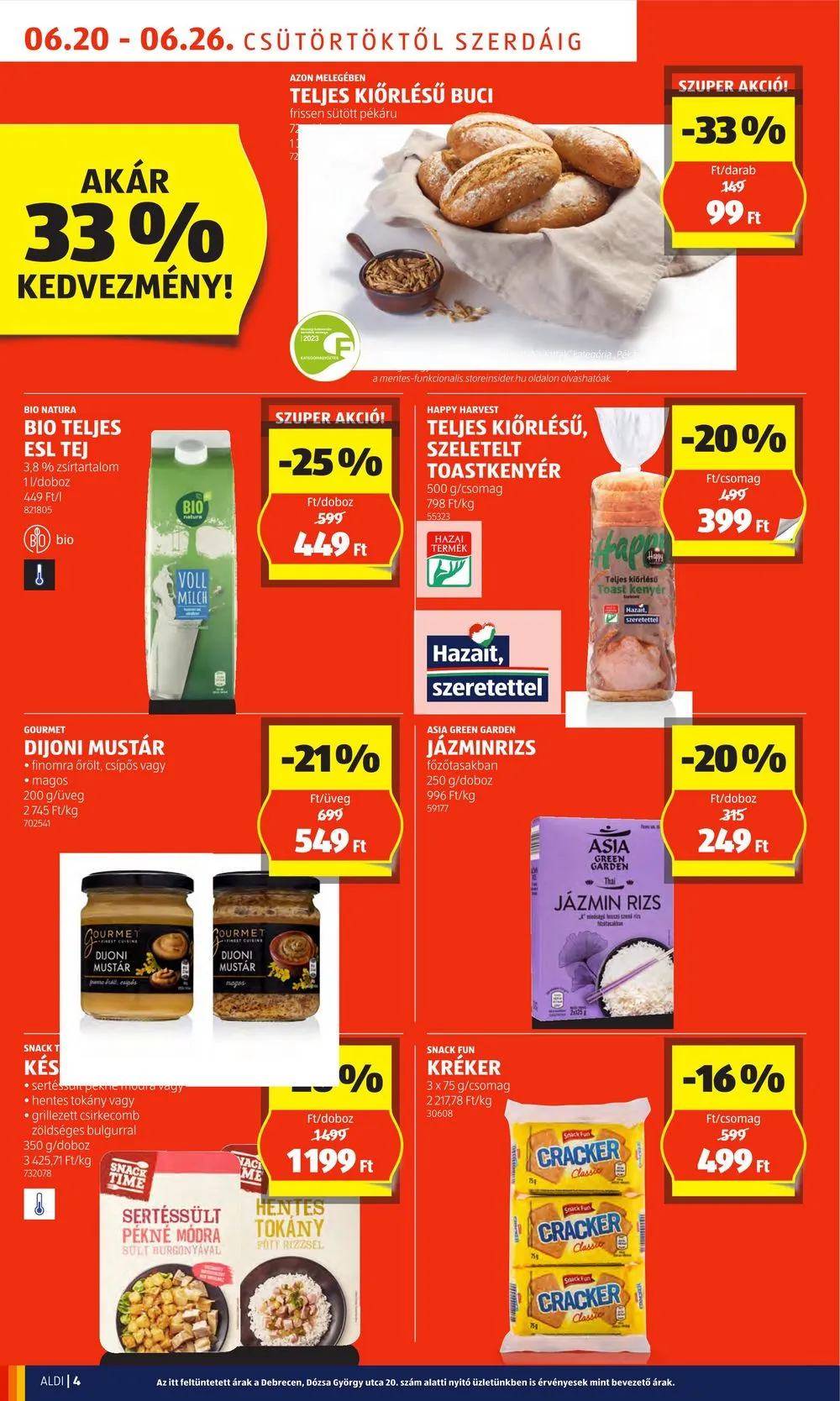 Aldi akciós újság 06.20–06.26 – 4. oldal