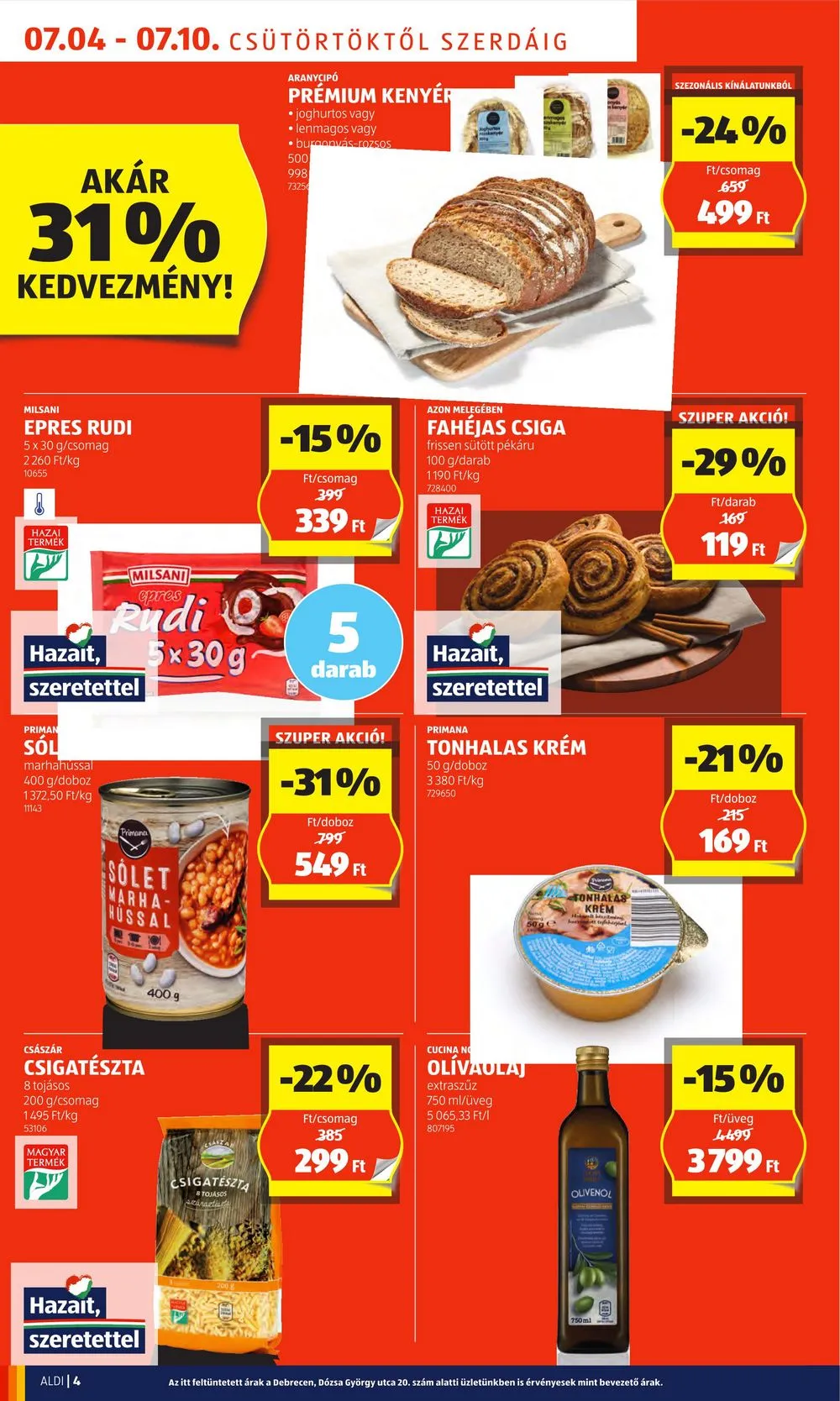 Aldi akciós újság 07.04–07.10 – 4. oldal