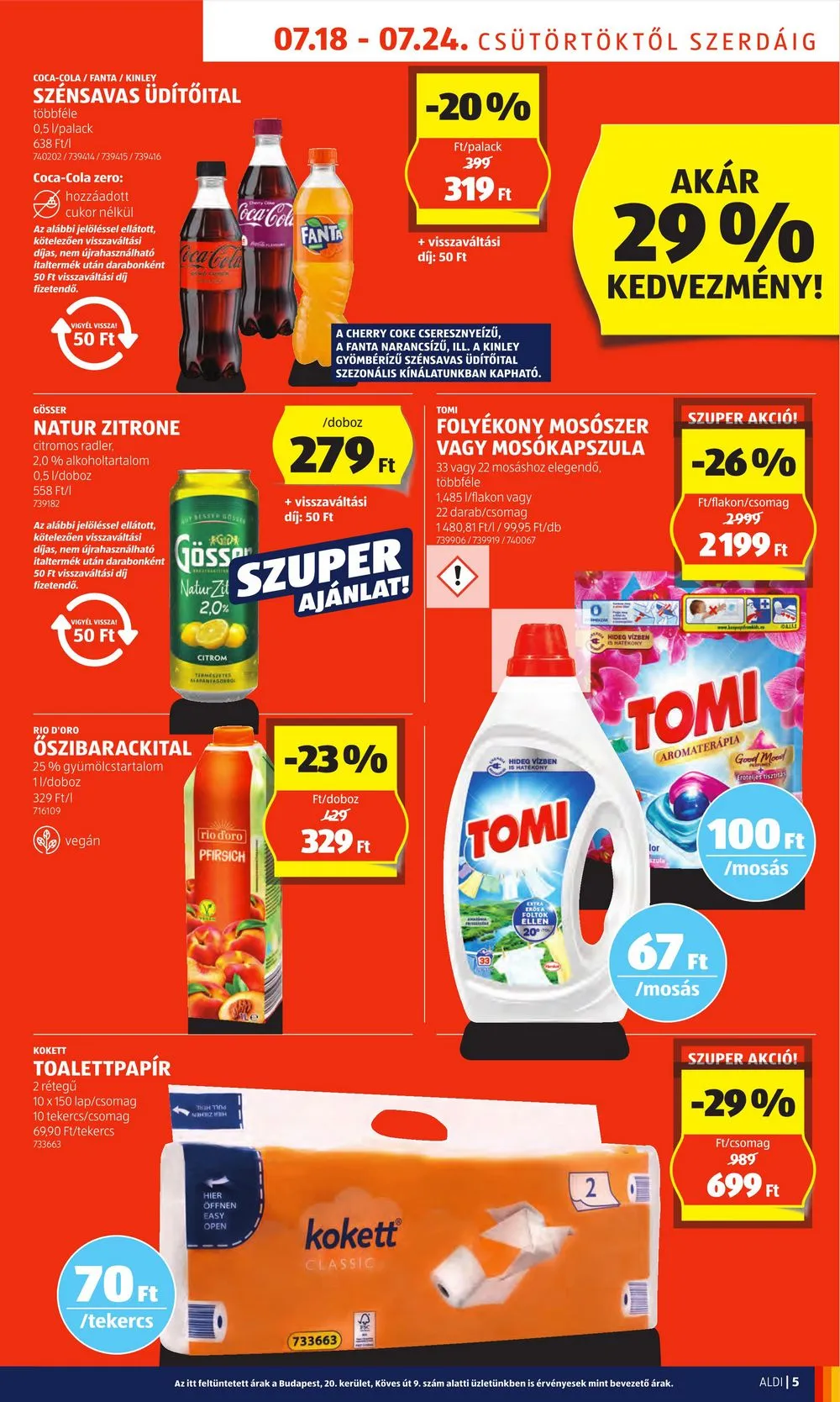 Aldi akciós újság 07.18–07.24 – 5. oldal
