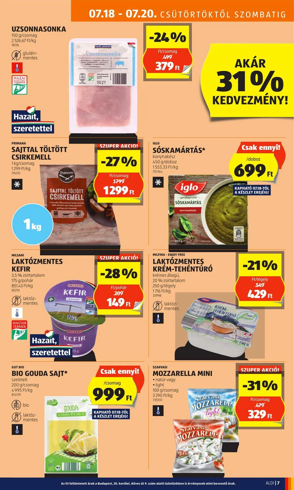 Aldi akciós újság 07.18–07.24 – 9. oldal