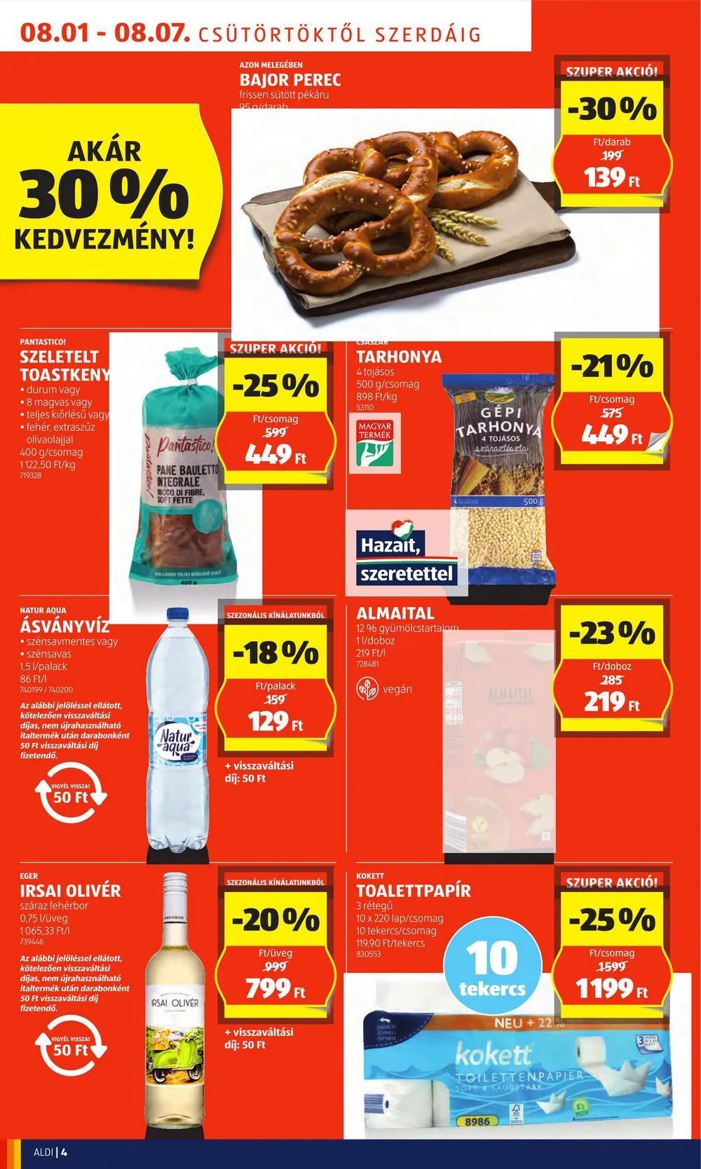 Aldi akciós újság 08.01–08.07 – 4. oldal