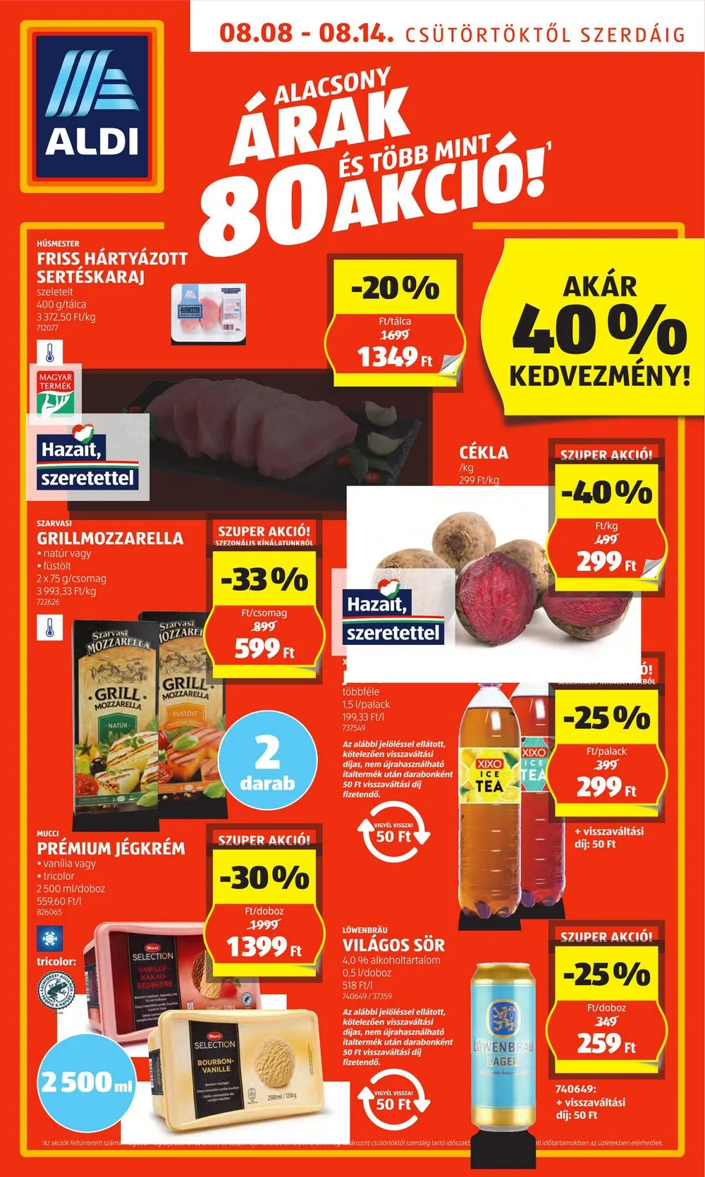 Aldi akciós újság 08.08–08.14