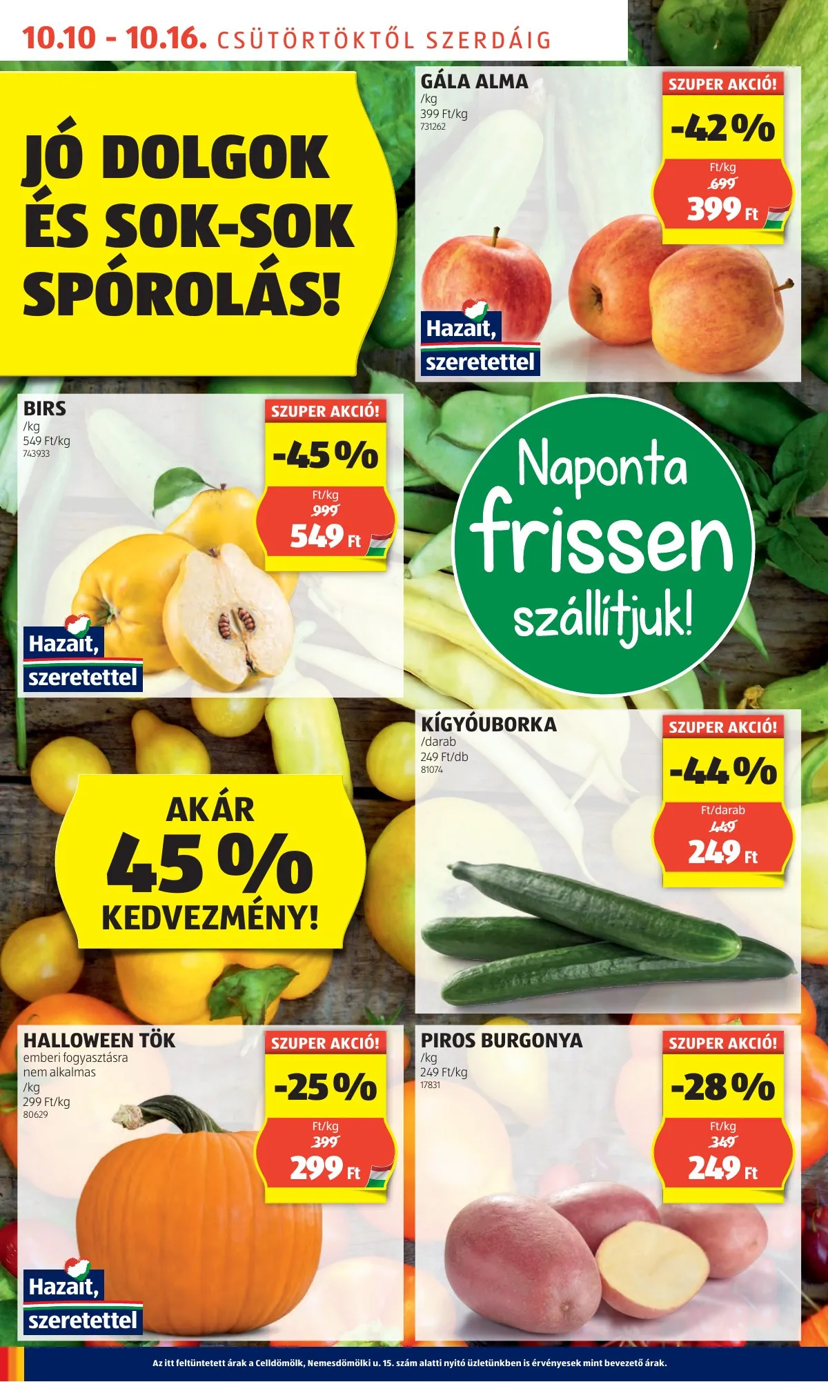 Aldi akciós újság 10.10–10.16 – 4. oldal