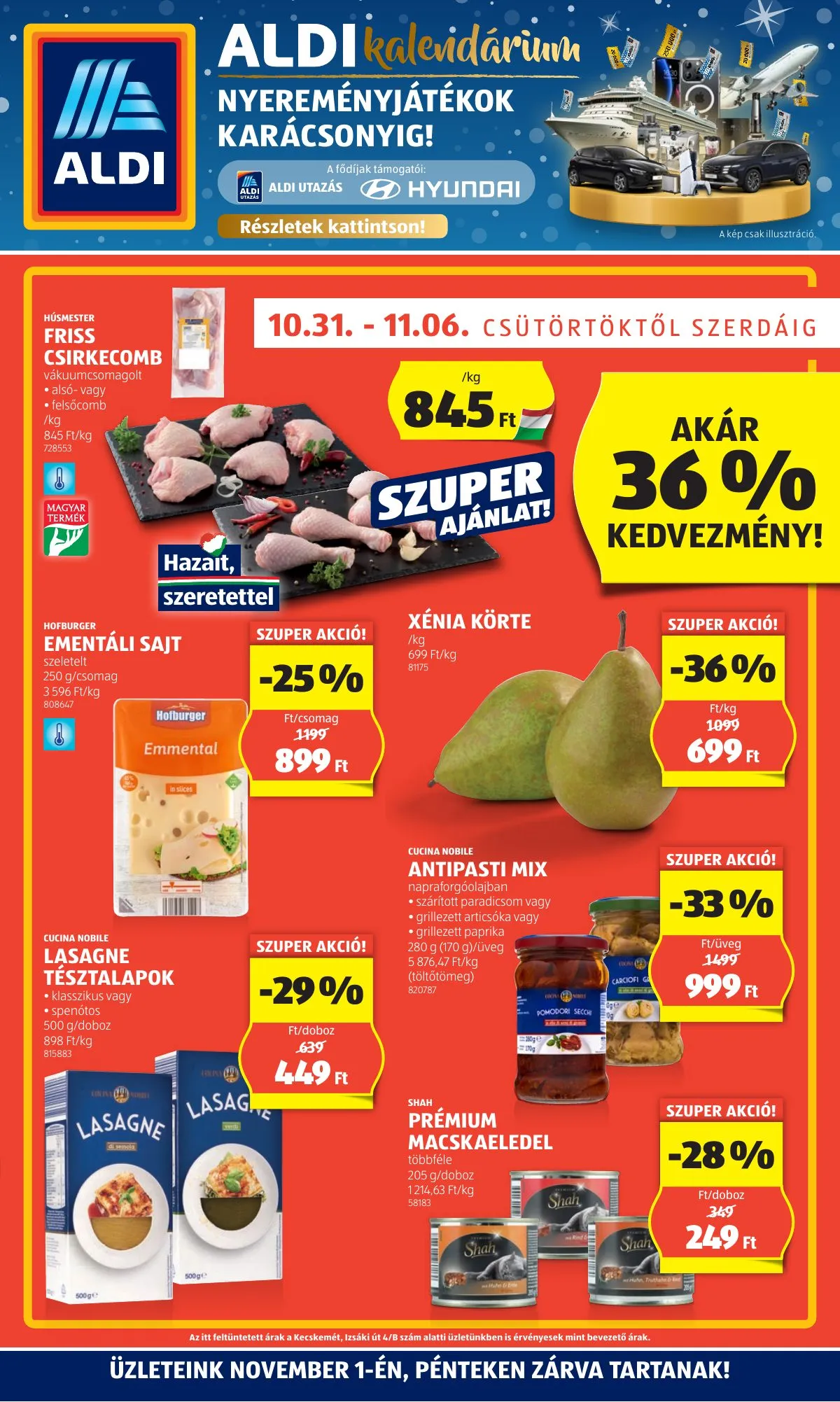 Aldi akciós újság 10.31–11.06