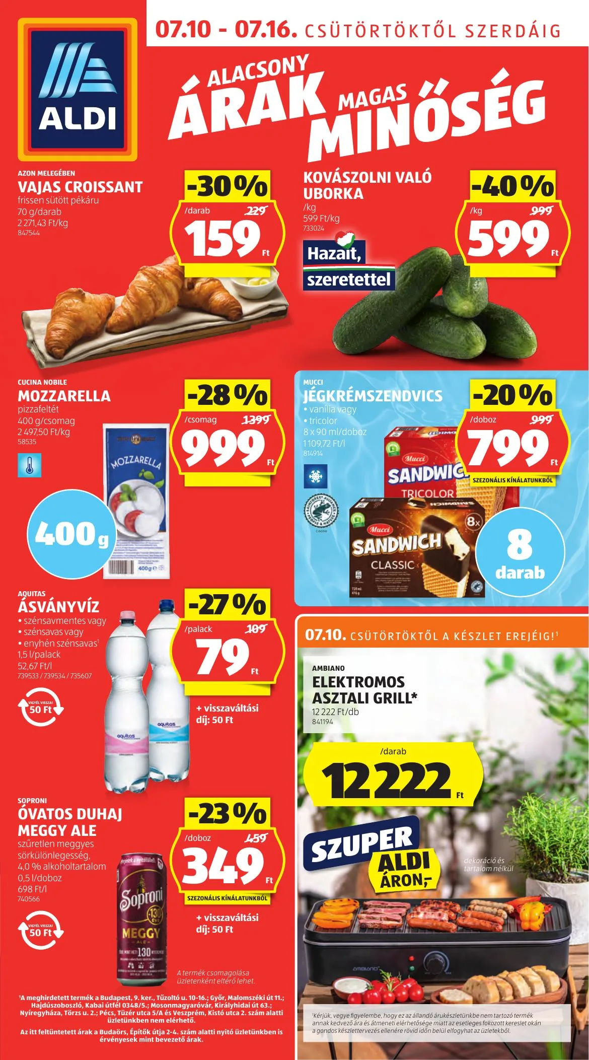 Aldi akciós újság 07.10–07.16