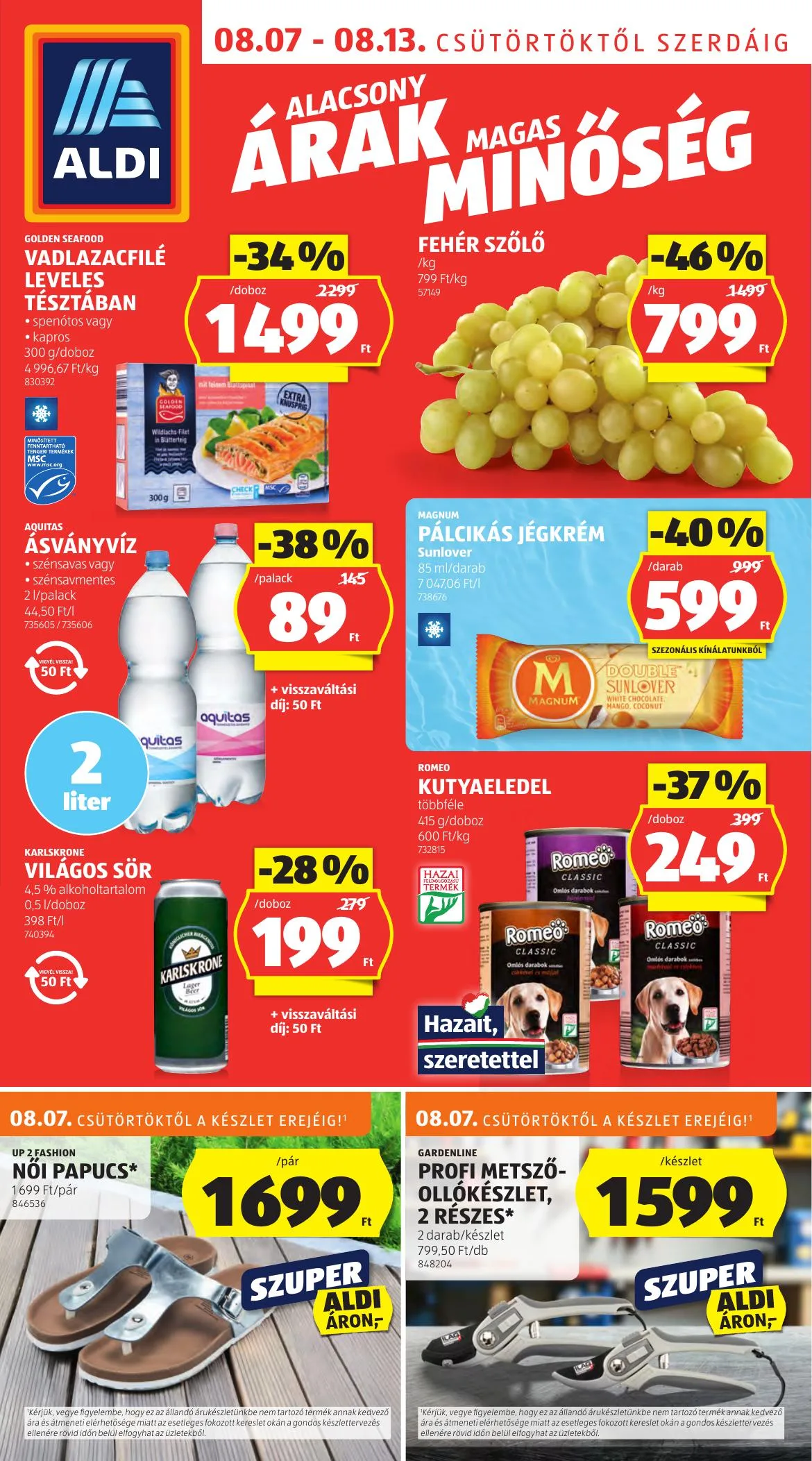 Aldi akciós újság 08.07–08.13