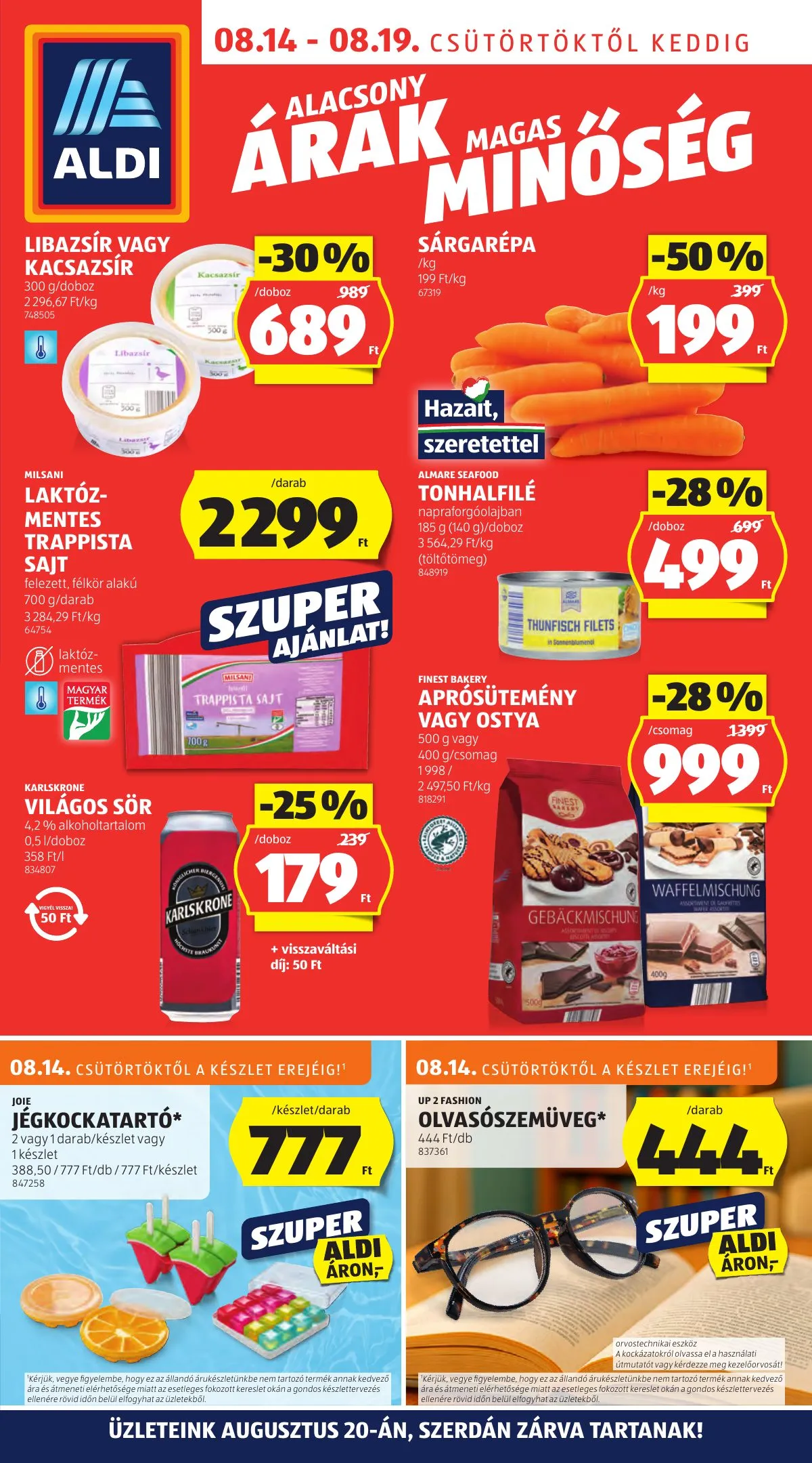 Aldi akciós újság 08.14–08.19