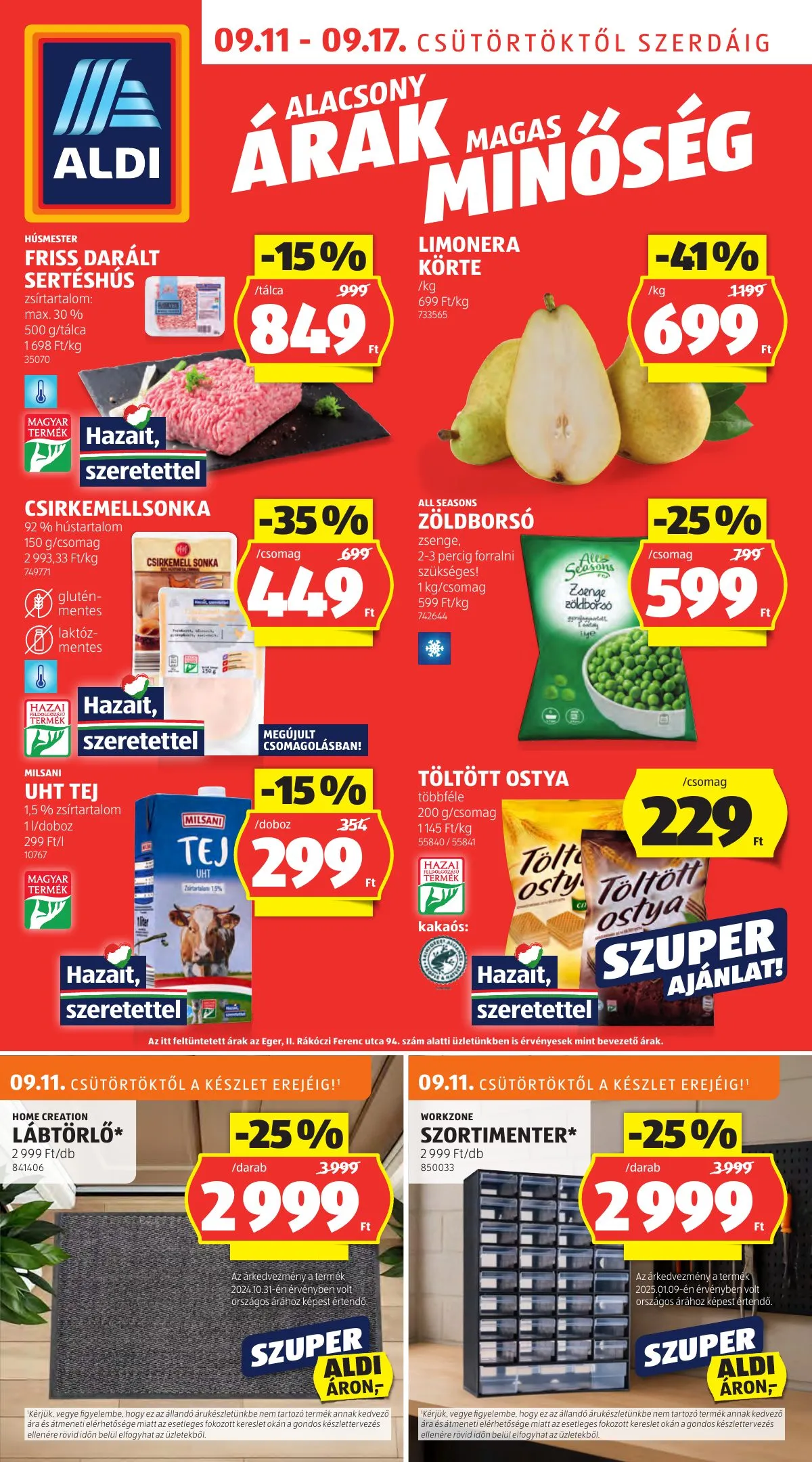 Aldi akciós újság 09.11–09.17