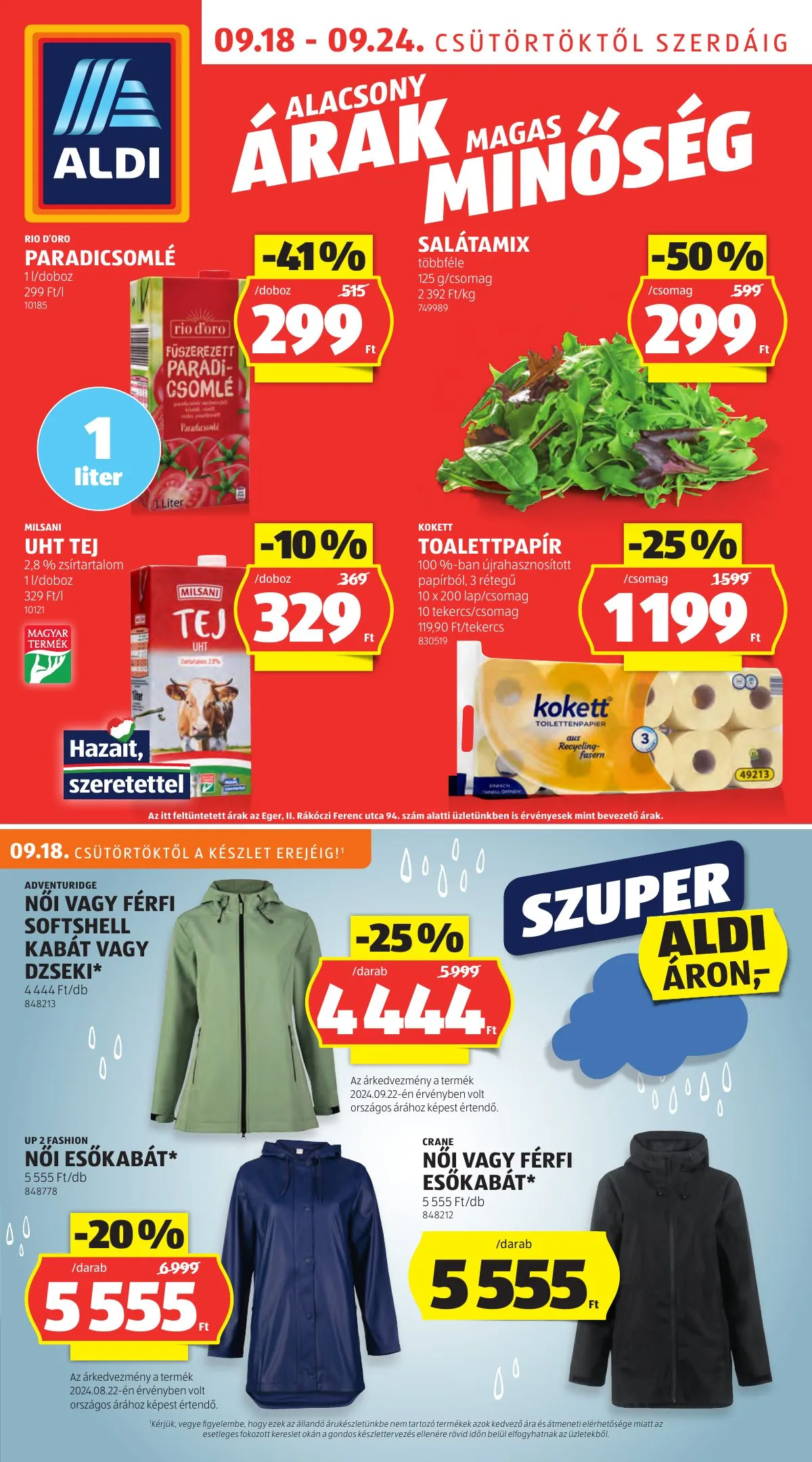 Aldi akciós újság 09.18–09.24