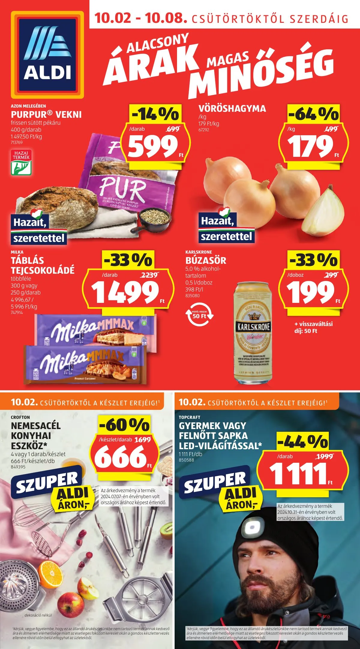 Aldi akciós újság 10.02–10.08