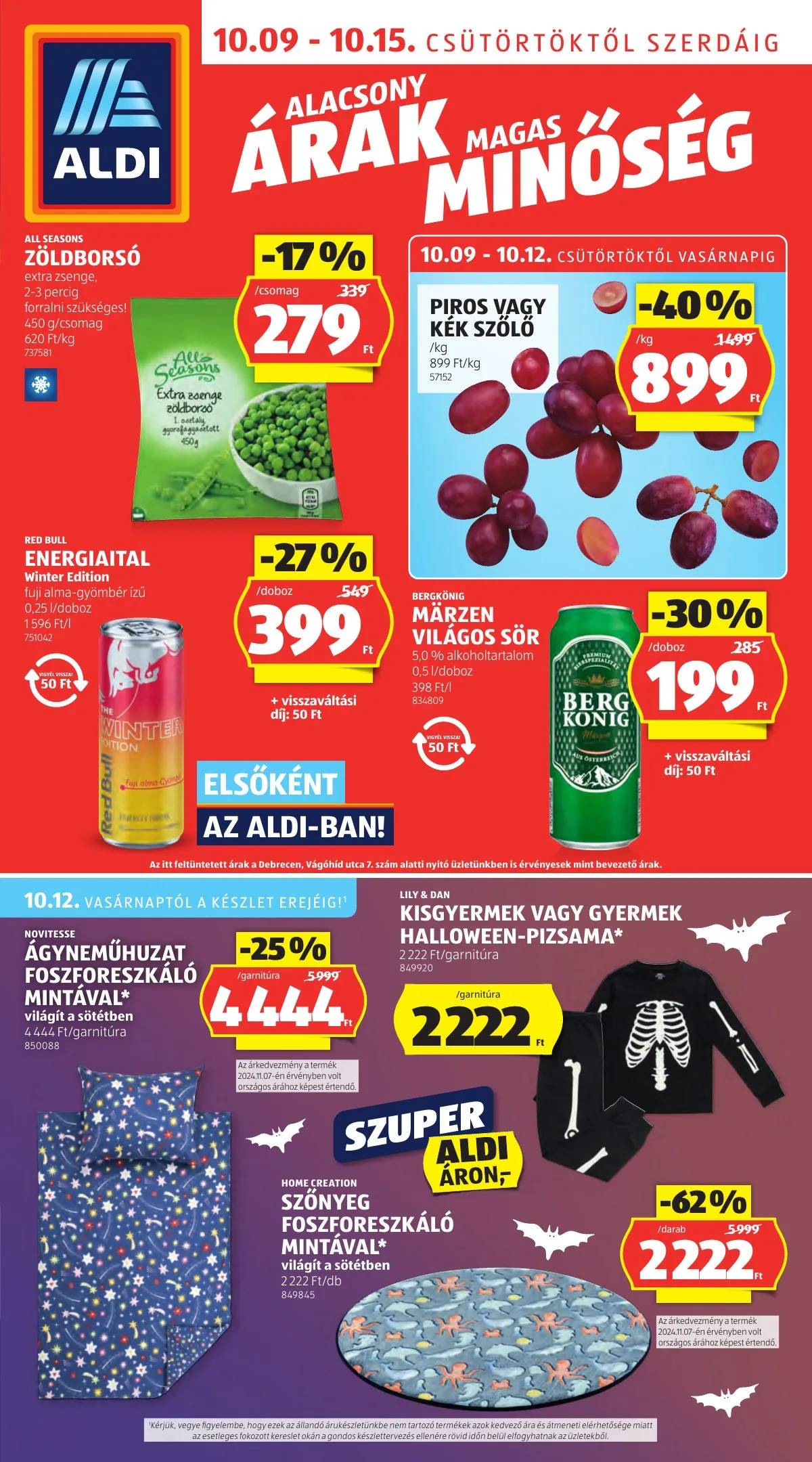 Aldi akciós újság 10.09–10.15