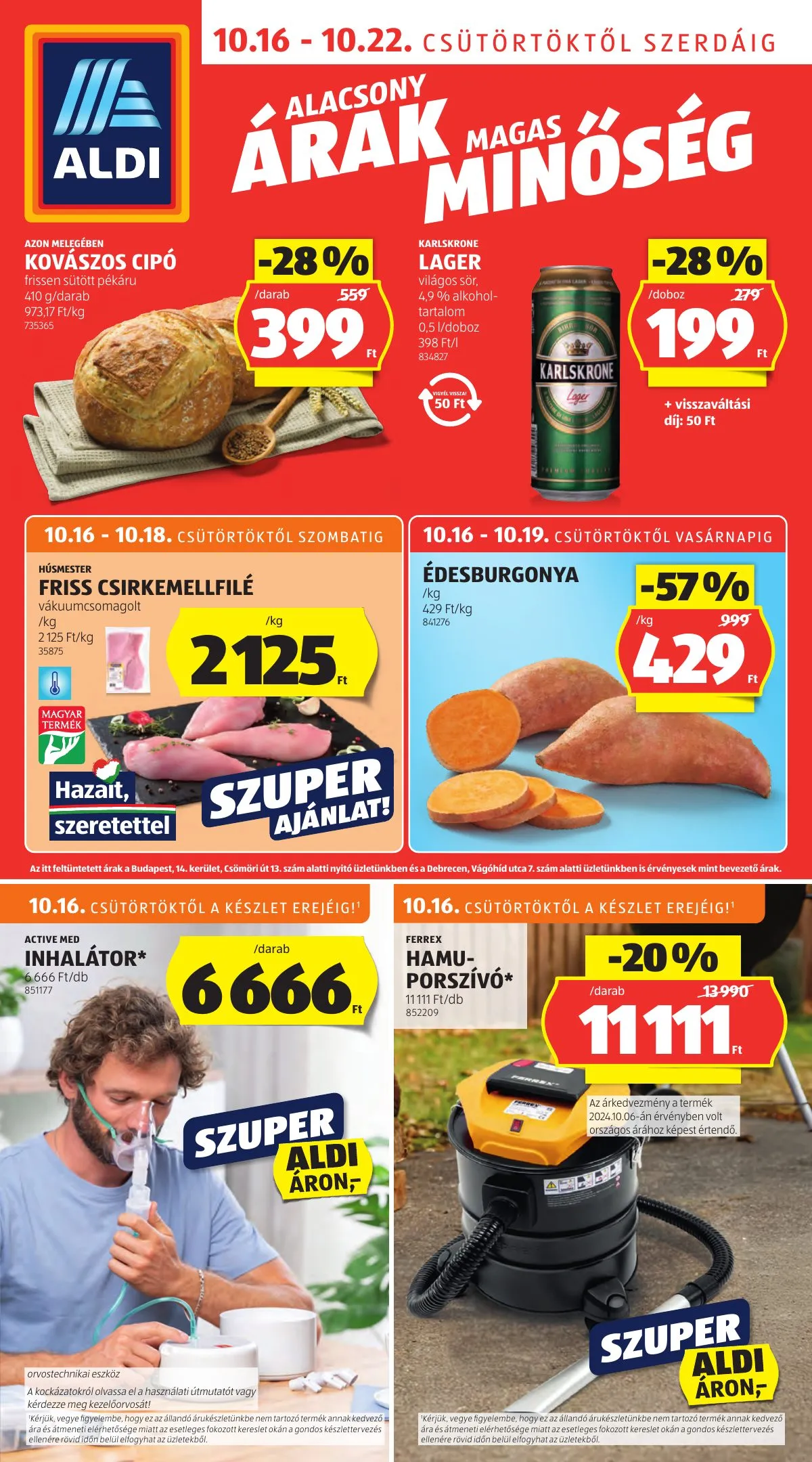 Aldi akciós újság 10.16–10.22